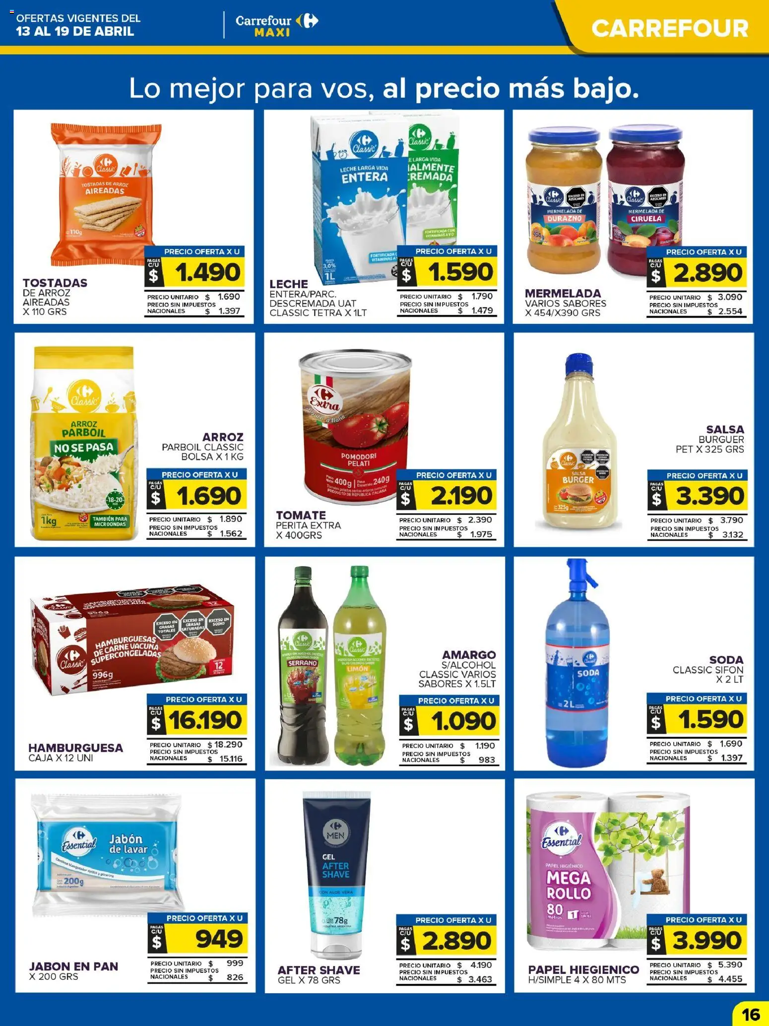 Carrefour Maxi catálogo │ válido desde el 13.04.2026 | Página: 16 | Productos: Bolsa, Caja, Leche, Arroz