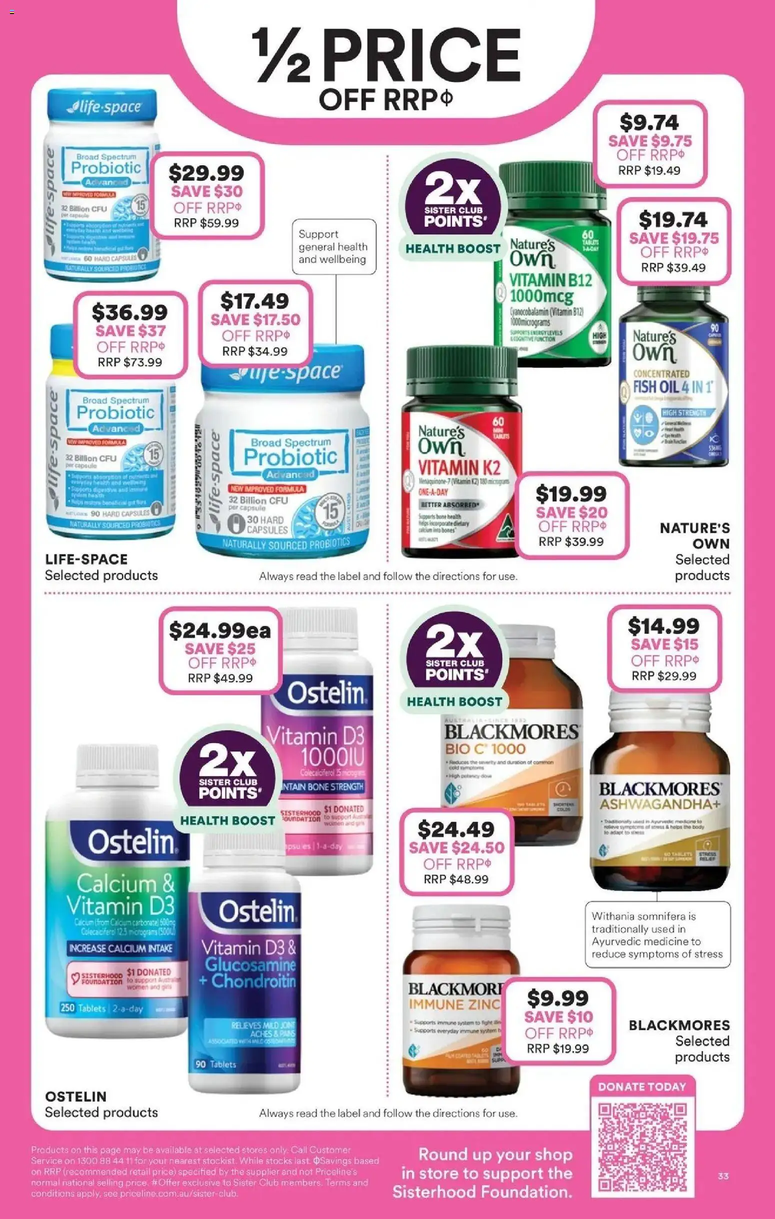 Priceline Pharmacy catalogue - valid from 23.04.2026 | Page: 33 | Products: Fish, Foundation, Fish oil, Tablets