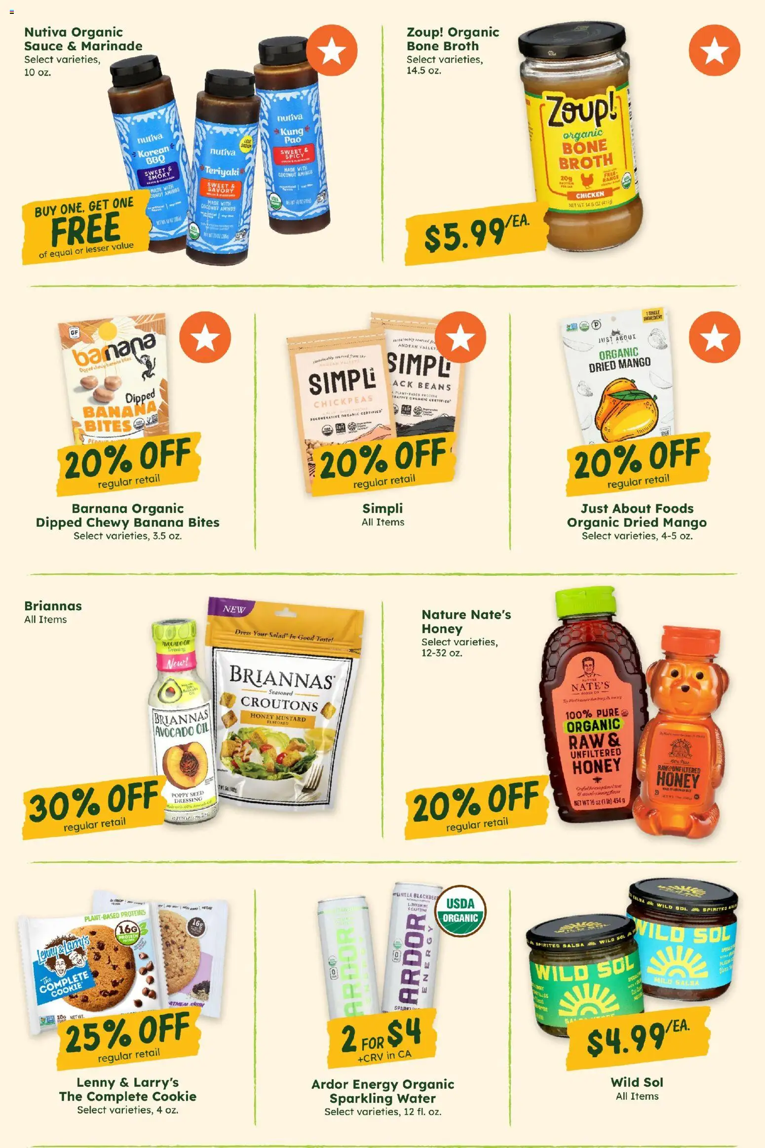 Sprouts Monthly Ad - valid from 08/26/2026 | Page: 9 | Products: Dried mango, Chicken, Dressing, Dress