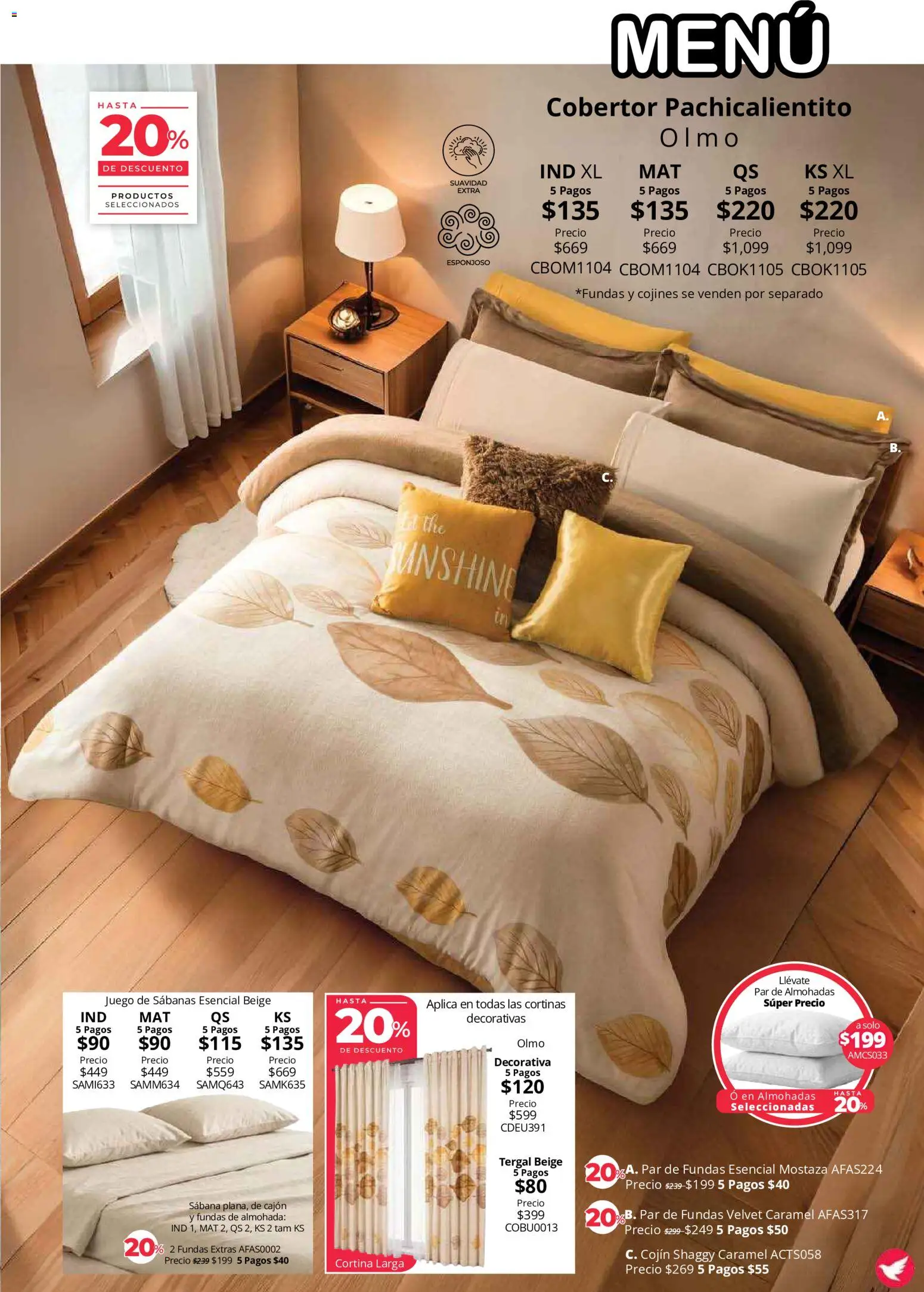 Nuevas ofertas de Colchas Concord válidas en toda la República Mexicana desde el 01/08/2026. ¡Encuentra las mejores ofertas en Colchas Concord catálogo Colección Cobertor! | Página: 11 | Productos: Mostaza, Juego, Sabanas, Cortinas