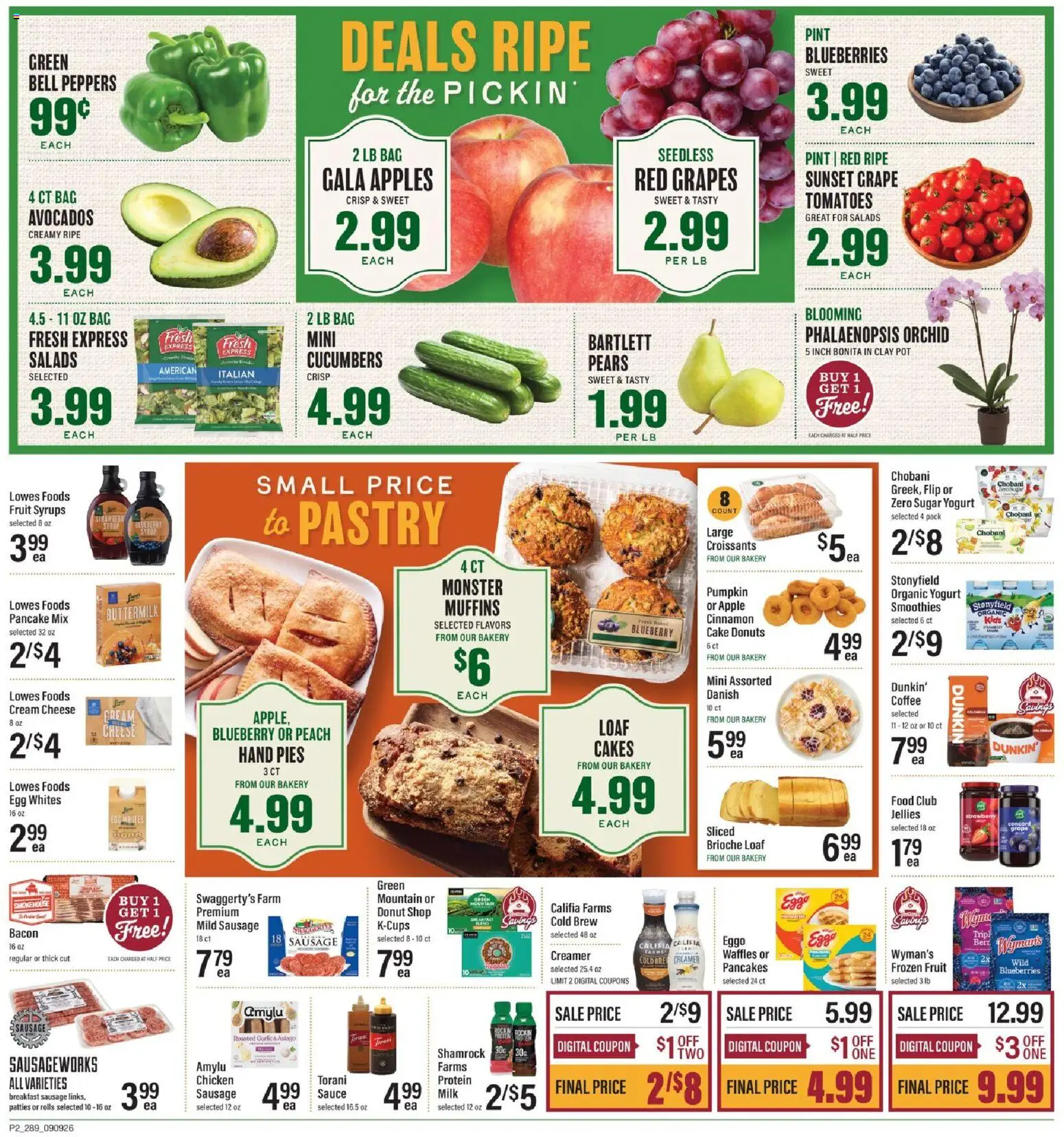 Lowes Foods Weekly Ad - GA - valid from 09/09/2026 | Page: 3 | Products: Orchid, Chicken, Milk, Apples