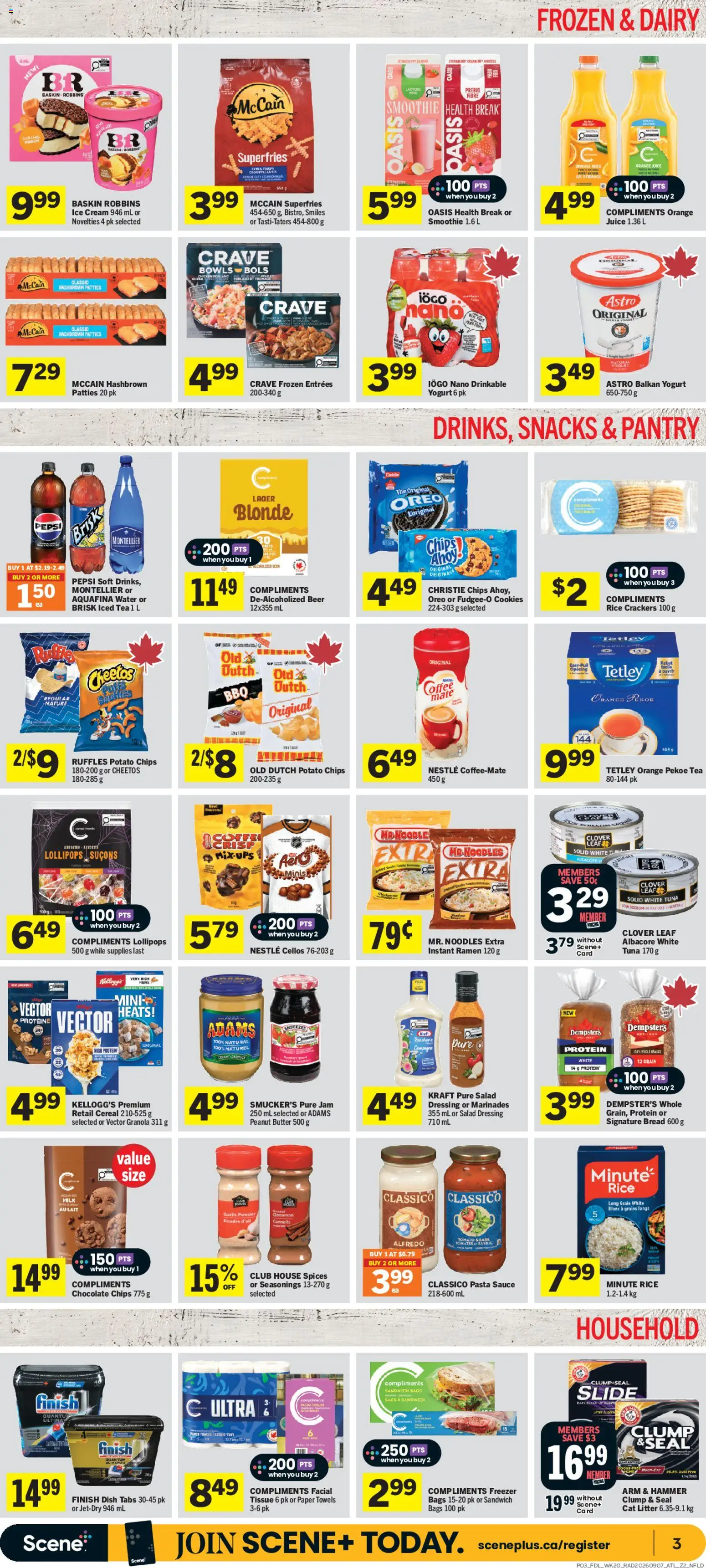Foodland flyer valid from Sep 10, 2026 | Page: 4 | Products: Cookies, Cat litter, Freezer, Smoothie