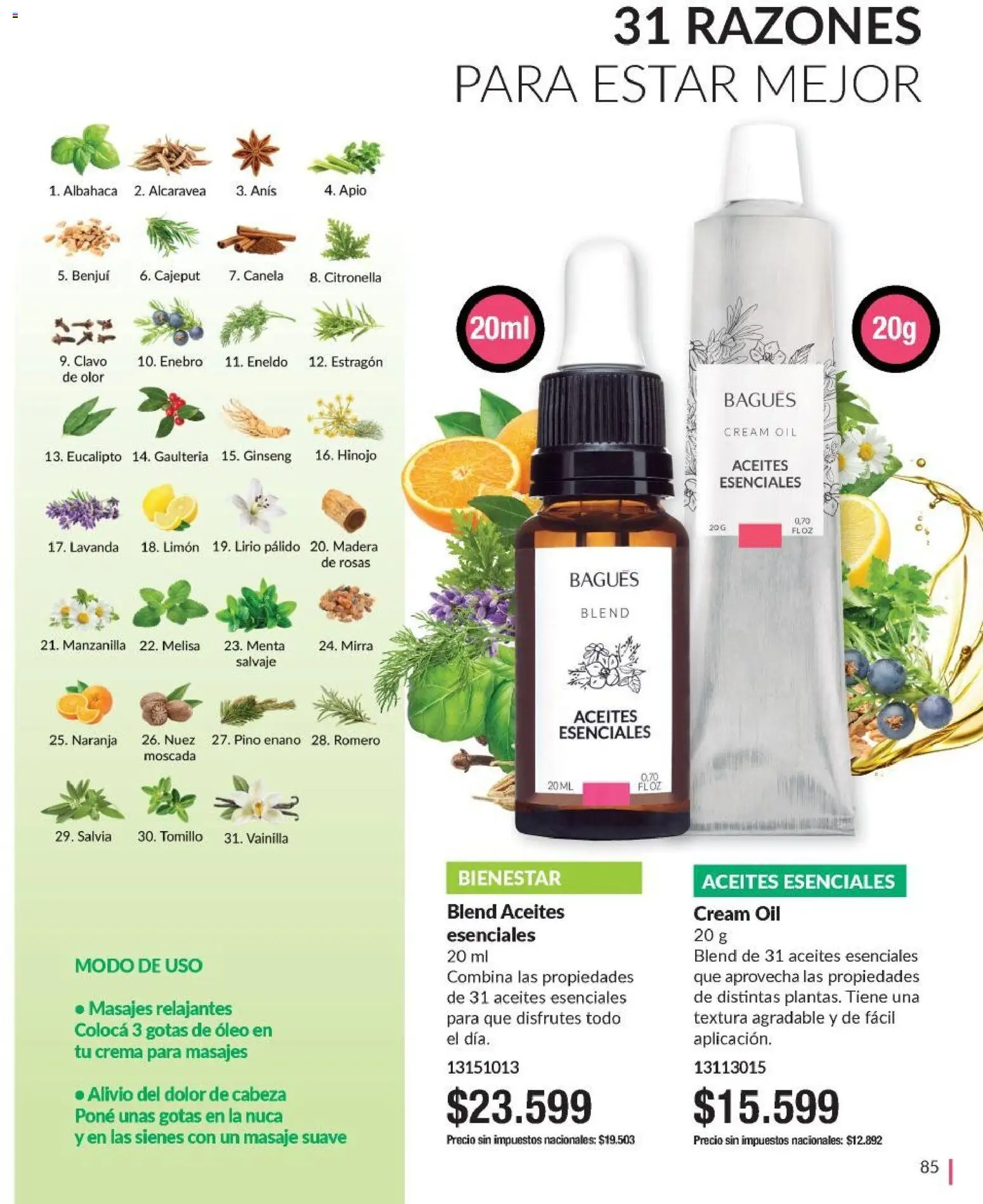 Bagués - Catálogo │ válido desde el 09.03.2026 | Página: 85 | Productos: Apio, Limón, Clavo, Crema