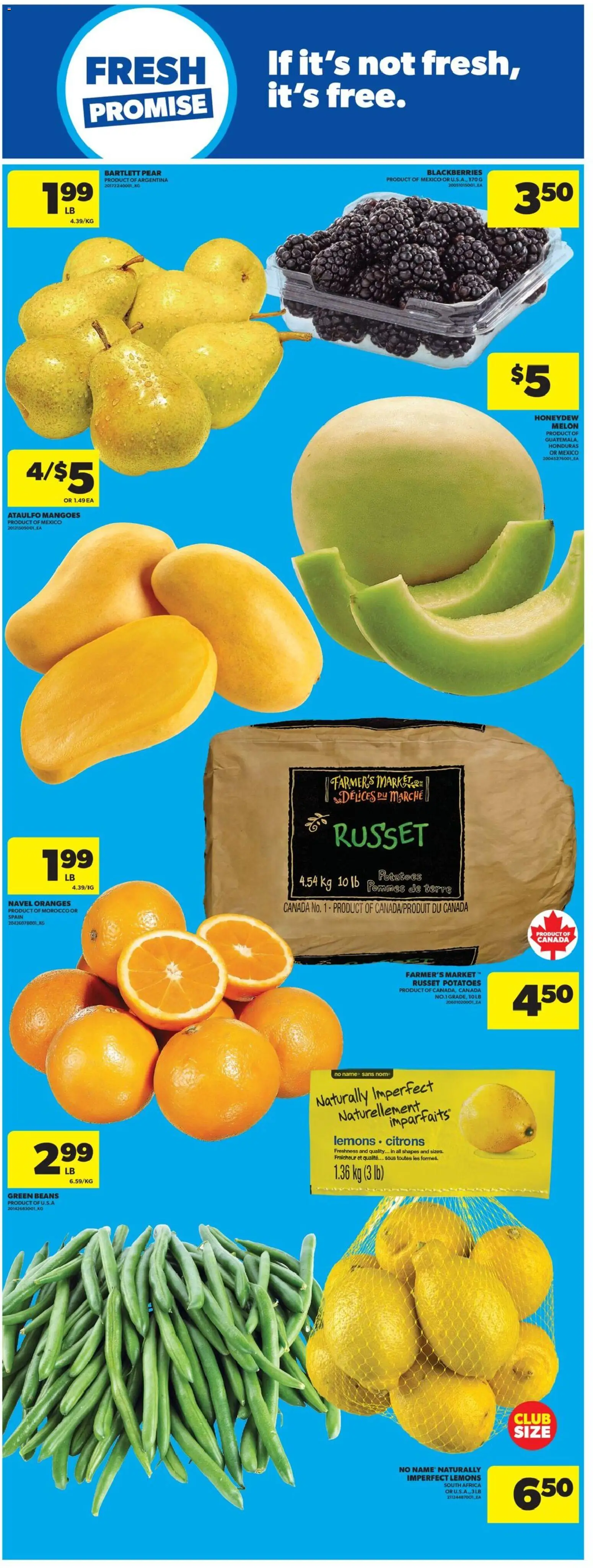 Real Canadian Superstore flyer valid from 07.05.2026 | Page: 22 | Products: Potatoes, Oranges