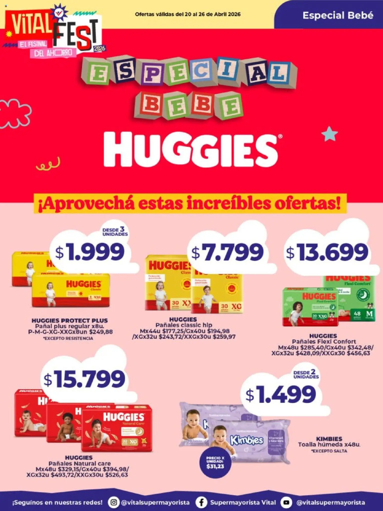 Vital - Especial de pañales │ válido desde el 20.04.2026 | Página: 4 | Productos: Toalla, Pañales