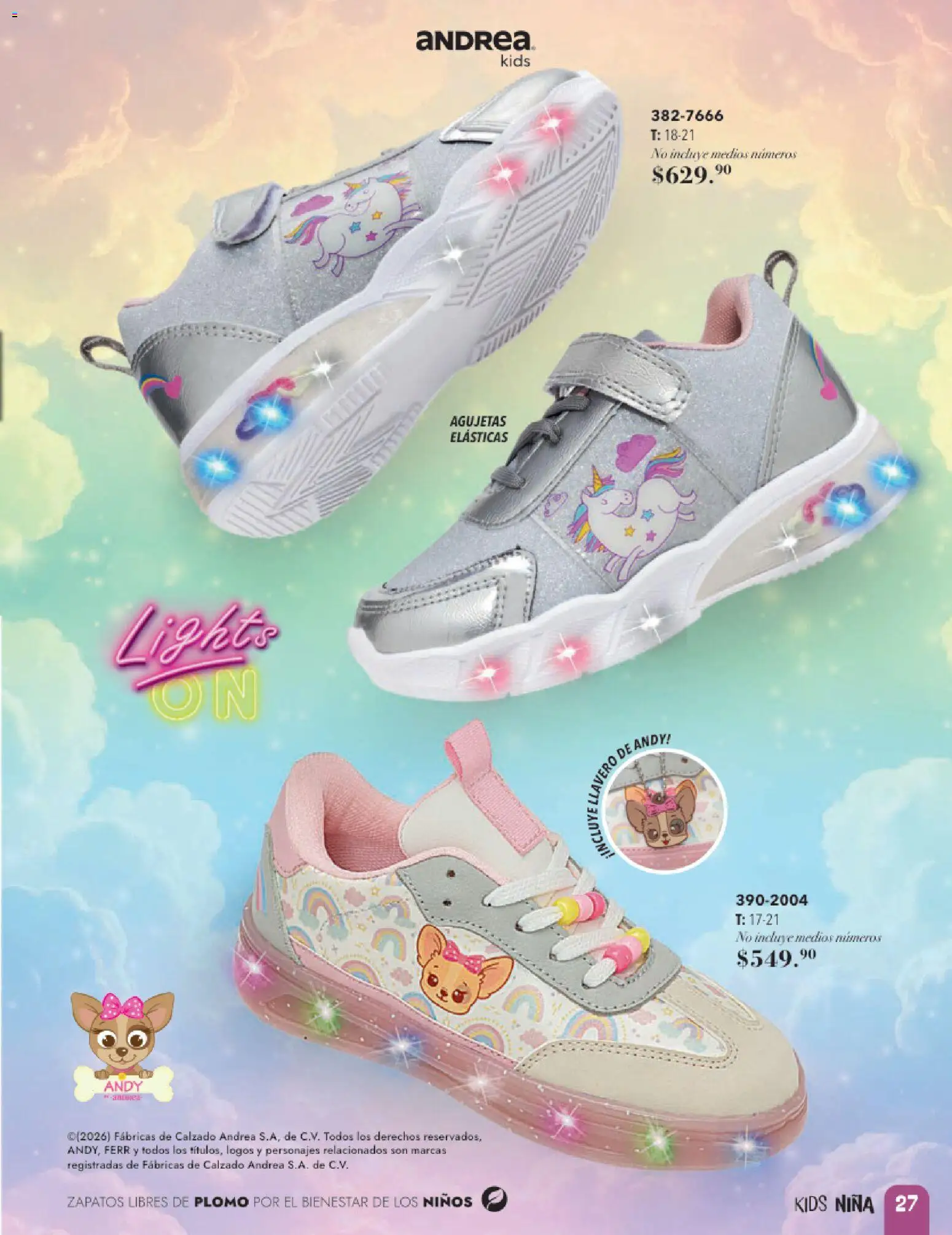 Nuevas ofertas de Andrea válidas en toda la República Mexicana desde el 24.05.2026. ¡Encuentra las mejores ofertas en Andrea catálogo Infantil! | Página: 27 | Productos: Zapatos