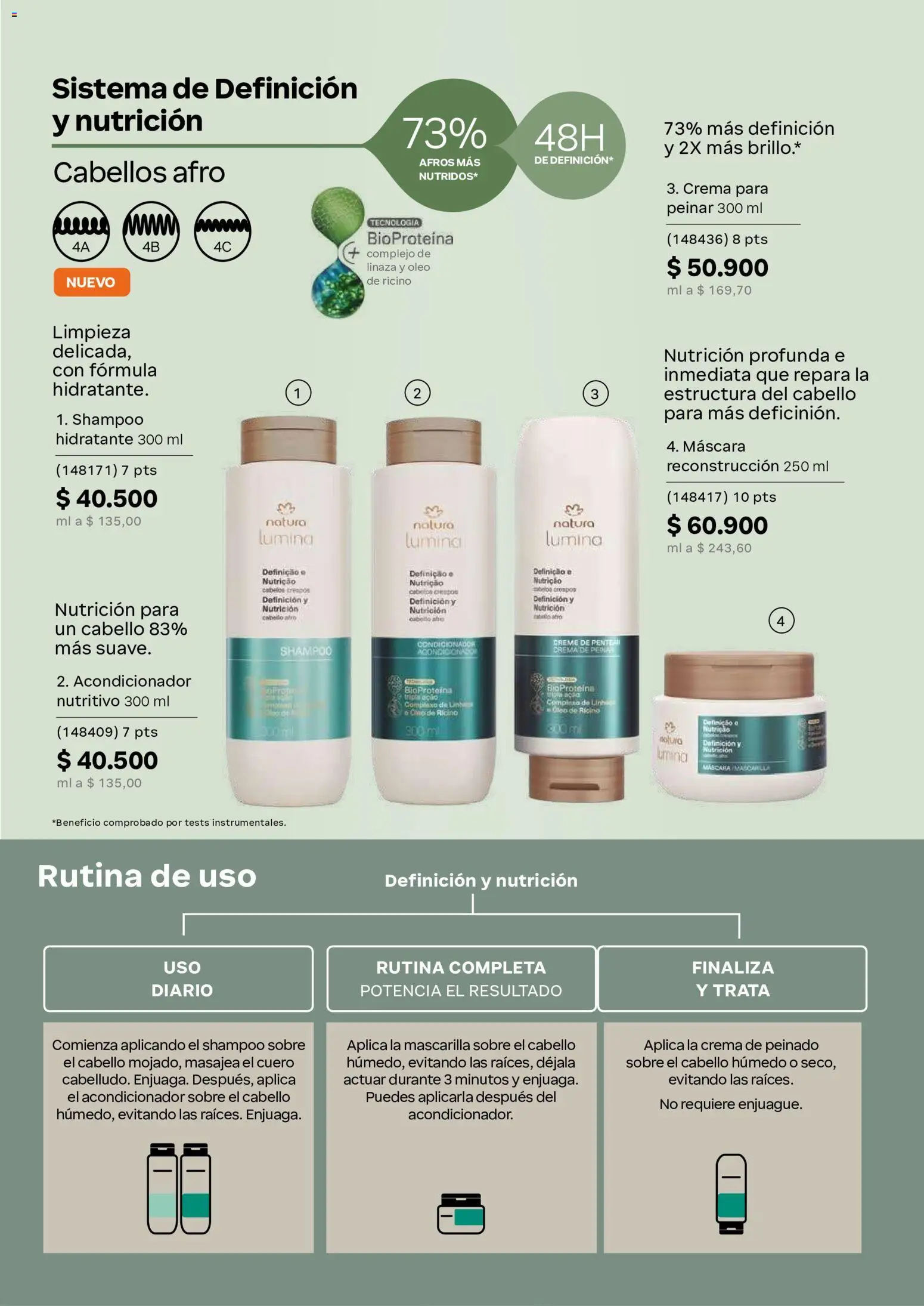 Natura revista - valida desde el 01/07/2026 | Página: 146 | Productos: Shampoo, Sobre, Máscara, Peinado