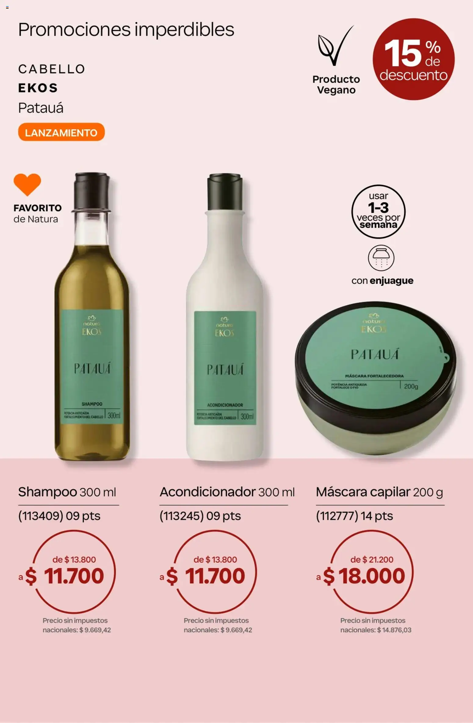 Catálogo Natura Ciclo 7 │ válido desde el 06.05.2026 | Página: 54 | Productos: Máscara, Shampoo, Acondicionador