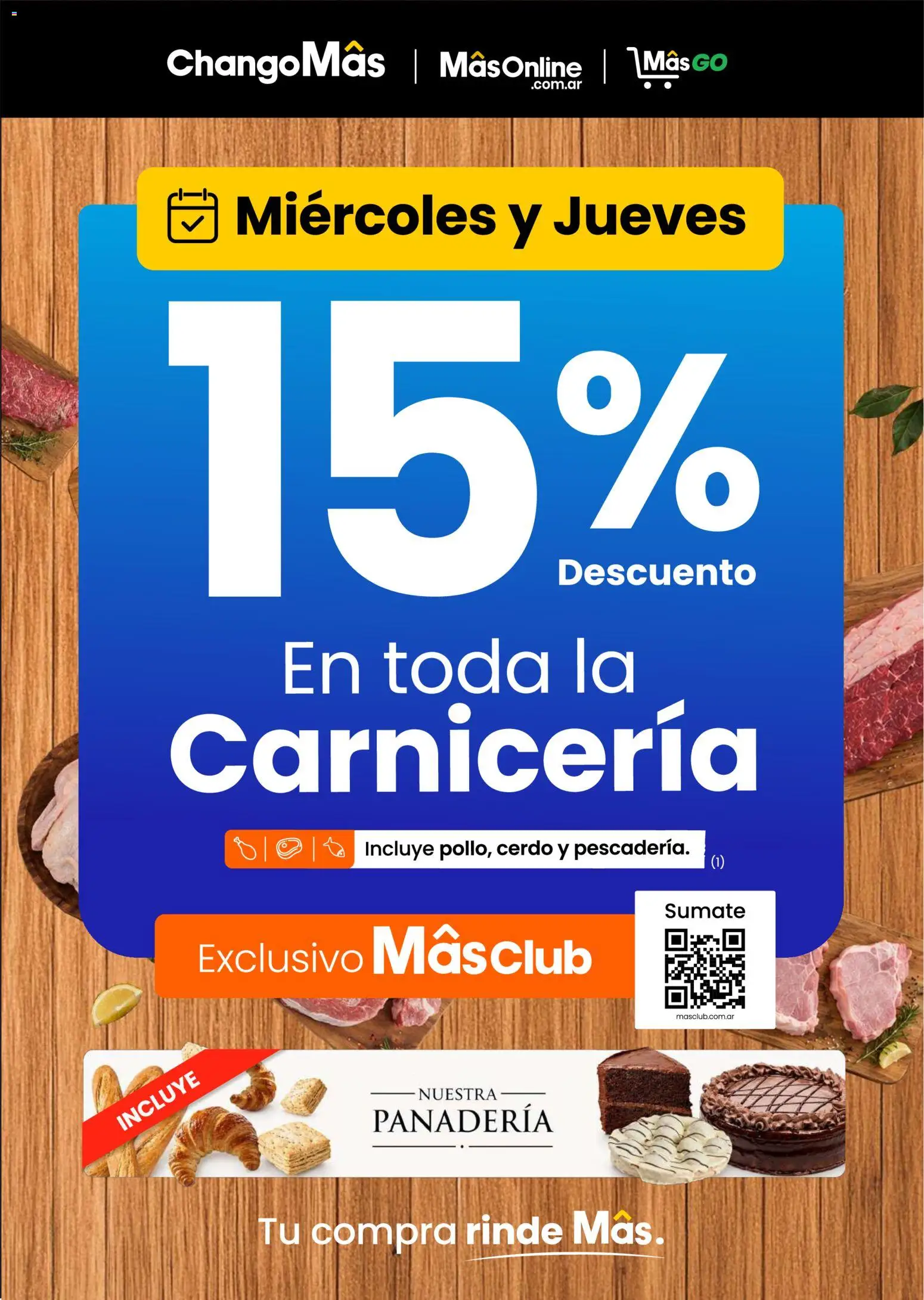 Changomas - 15 % En toda la Carnicería │ válido desde el 14/10/2026 | Página: 1