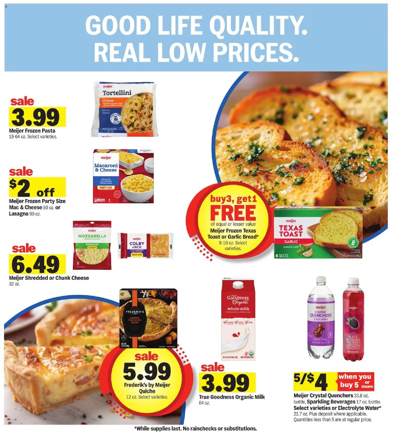 Meijer Weekly Ad - MI - valid from 08/12/2026 | Page: 16 | Products: Whole milk, Lasagna, Raspberry, Cheddar cheese
