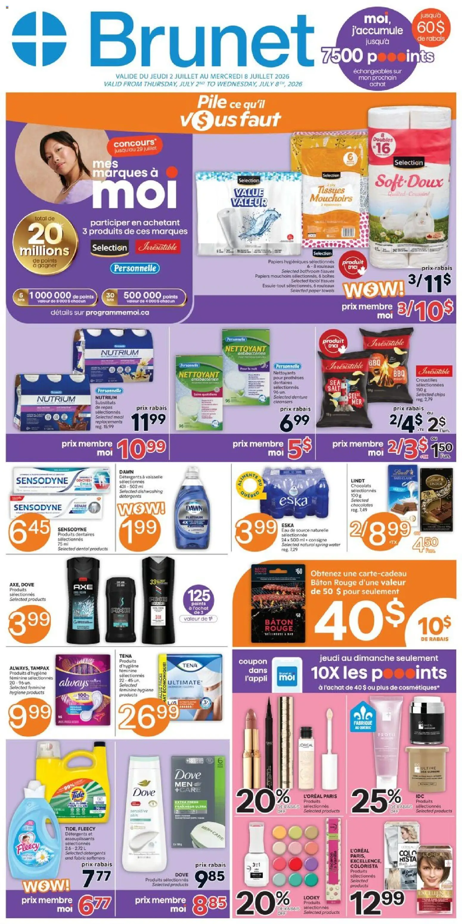 Brunet flyer valid from Jul 2, 2026 | Page: 1 | Products: Chips