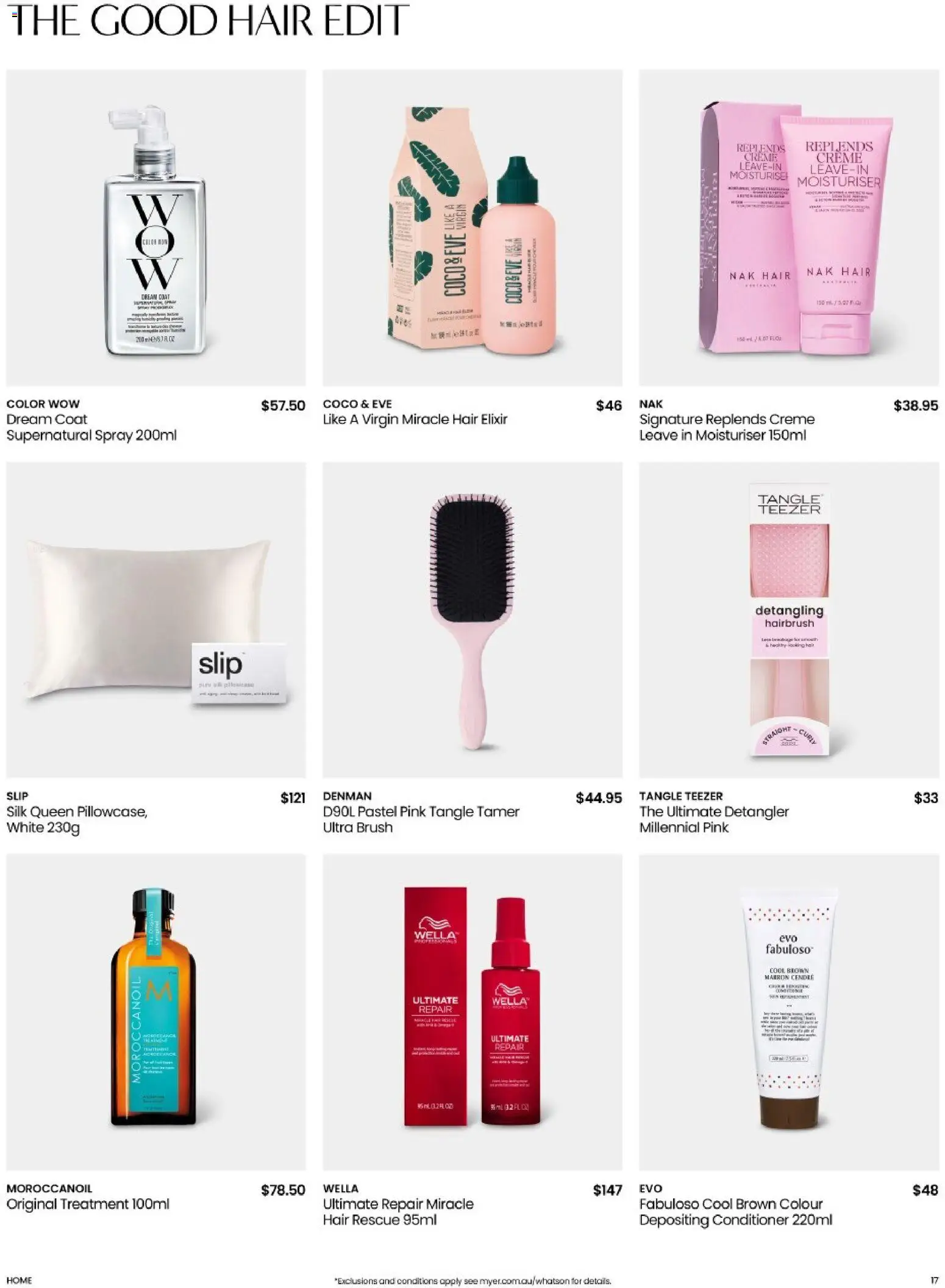 Myer catalogue - valid from 05.05.2026 | Page: 17 | Products: Conditioner, Moisturiser, Slip, Treatment