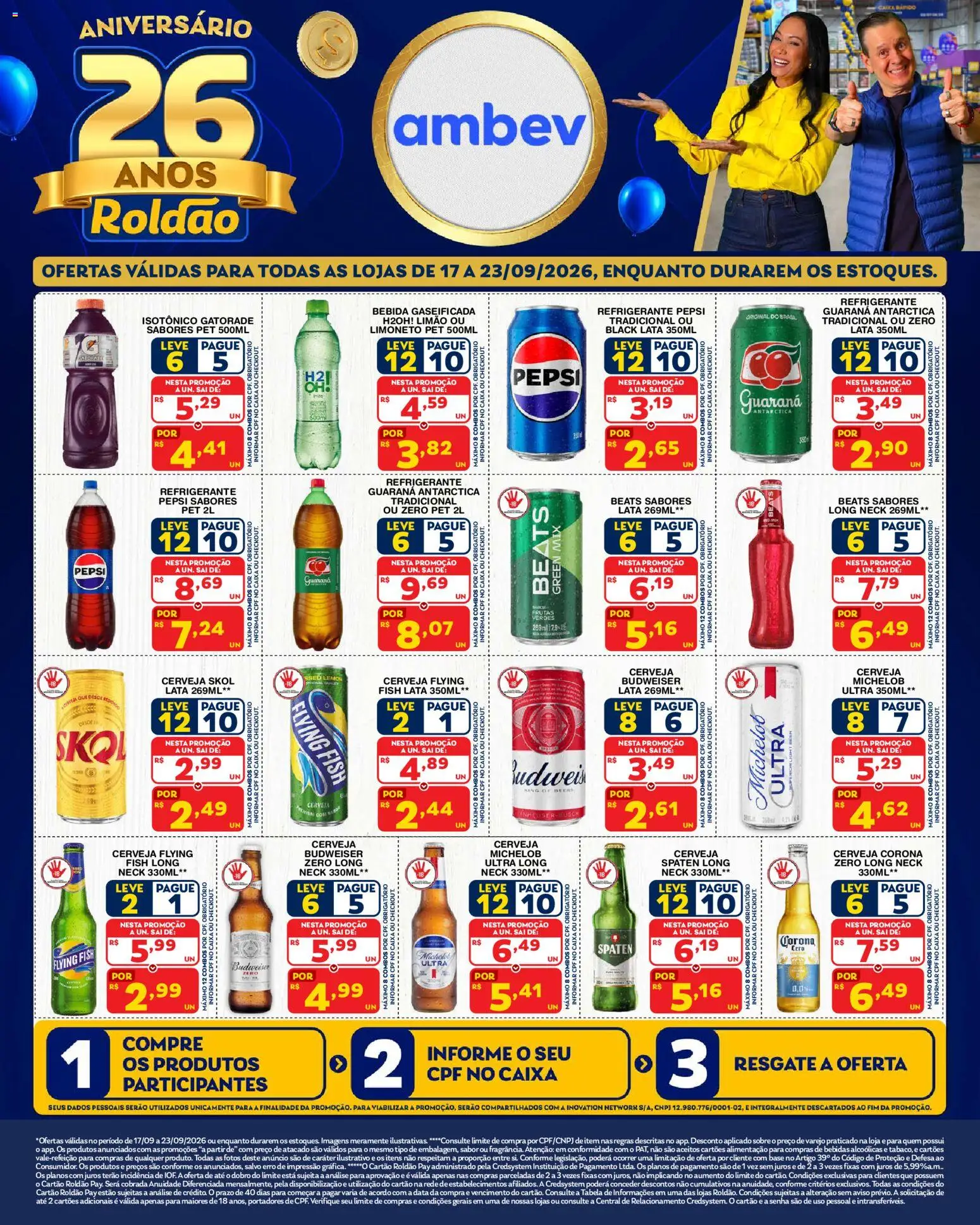 Roldão Folheto - válido de 17/09/2026 | Página: 5 | Produtos: Frutas, Pepsi, Bebida, Refrigerante