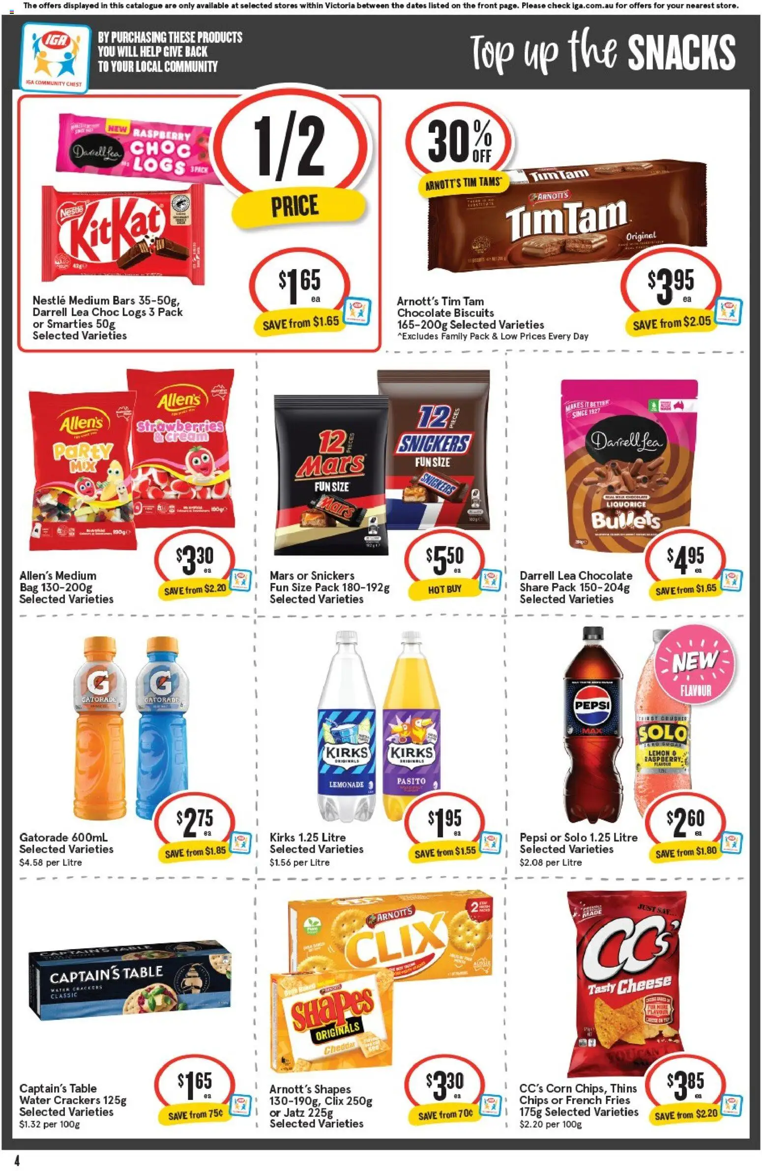IGA catalogue - valid from 19/08/2026 | Page: 5 | Products: Fries, Cream, Biscuits, French fries