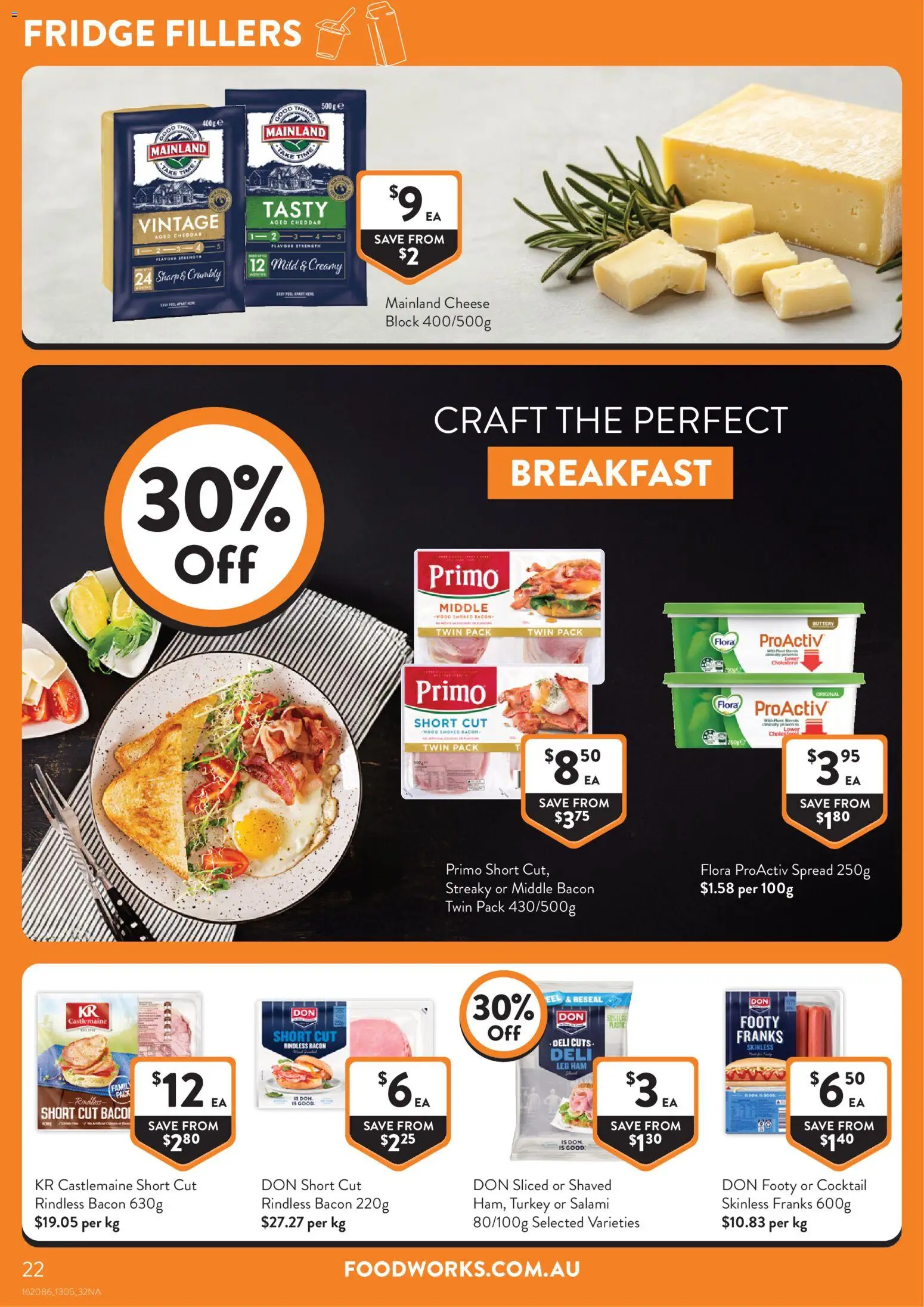 Foodworks catalogue - valid from 13.05.2026 | Page: 22 | Products: Cheese, Salami, Ham, Turkey