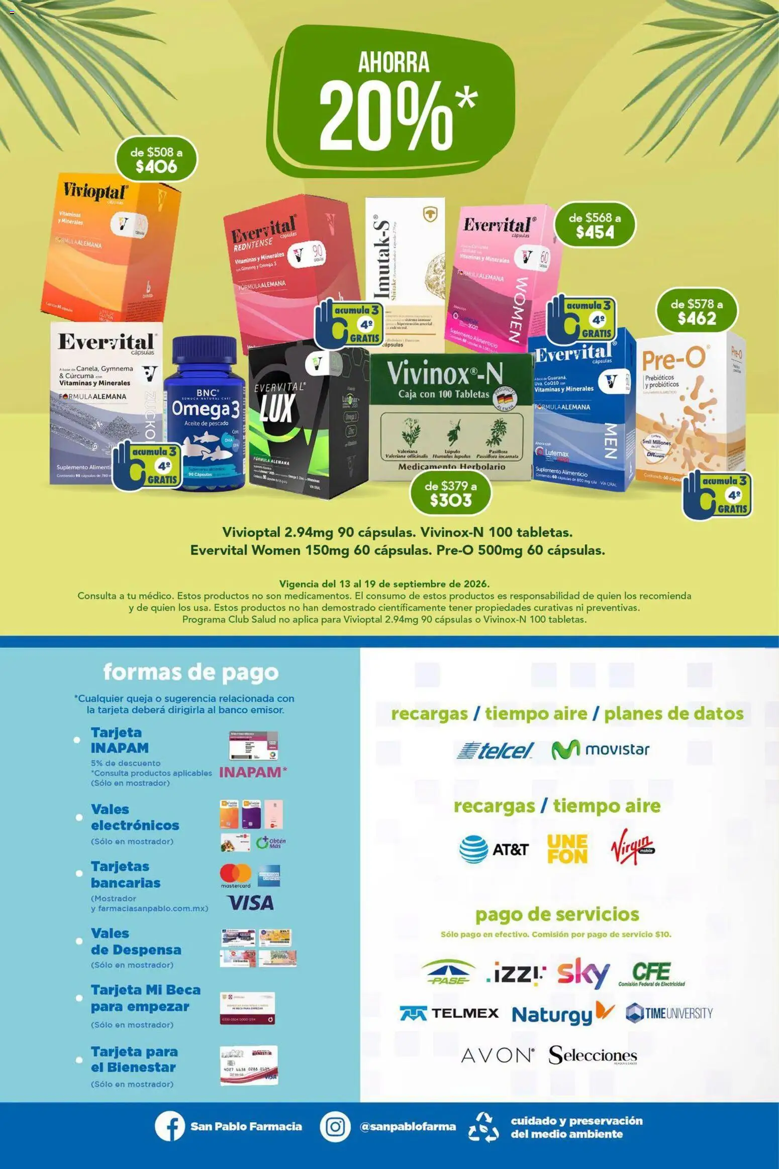 Nuevas ofertas de Farmacia San Pablo válidas en toda la República Mexicana desde el 13/09/2026. ¡Encuentra las mejores ofertas en Farmacia San Pablo catálogo! | Página: 17