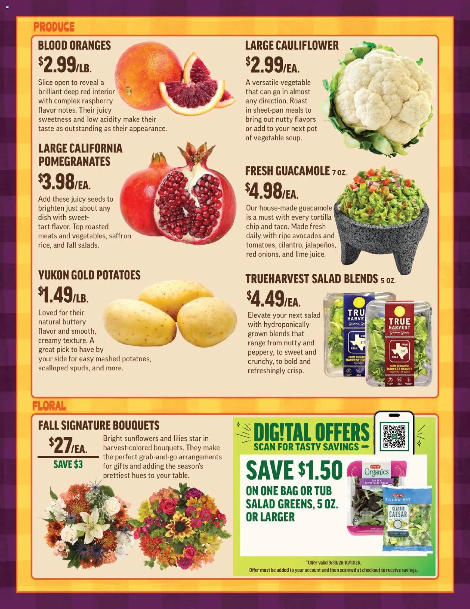 Central Market Weekly Ad - valid from 09/30/2026 | Page: 2 | Products: Guacamole, Oranges, Lime, Bag