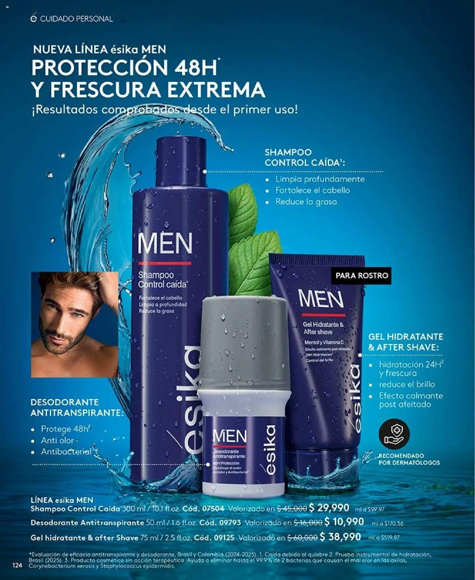 Ésika revista - valida desde el 28/08/2026 | Página: 124 | Productos: Shampoo, Brillo, Desodorante, Antitranspirante