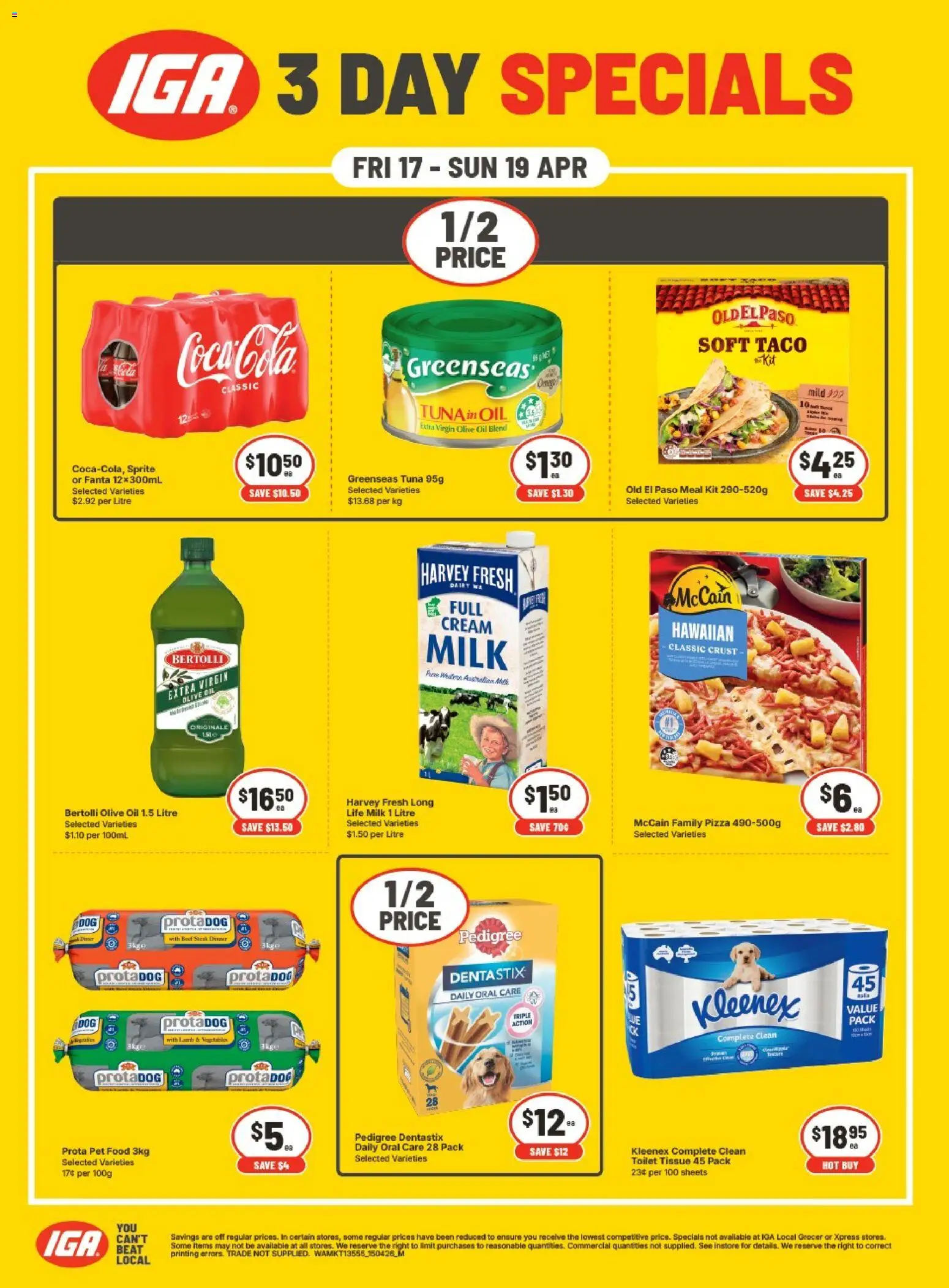 IGA catalogue - valid from 17.04.2026 | Page: 2 | Products: Oil, Pizza, Beef, Vegetables