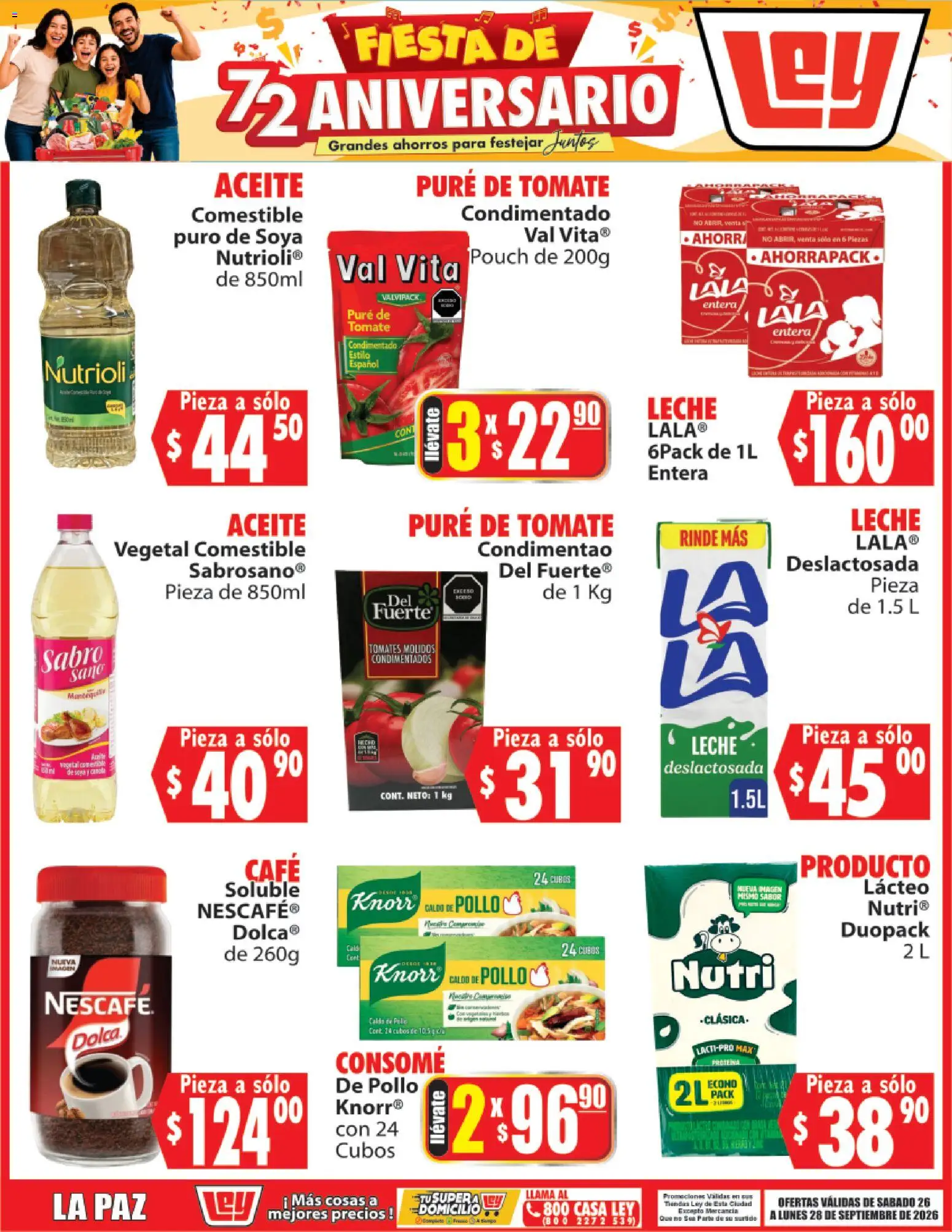 Nuevas ofertas de Casa Ley válidas en toda la República Mexicana desde el 26/09/2026. ¡Encuentra las mejores ofertas en Casa Ley folleto Autoservicio La Paz! | Página: 1 | Productos: Pollo, Tomate, Tomates, Puré