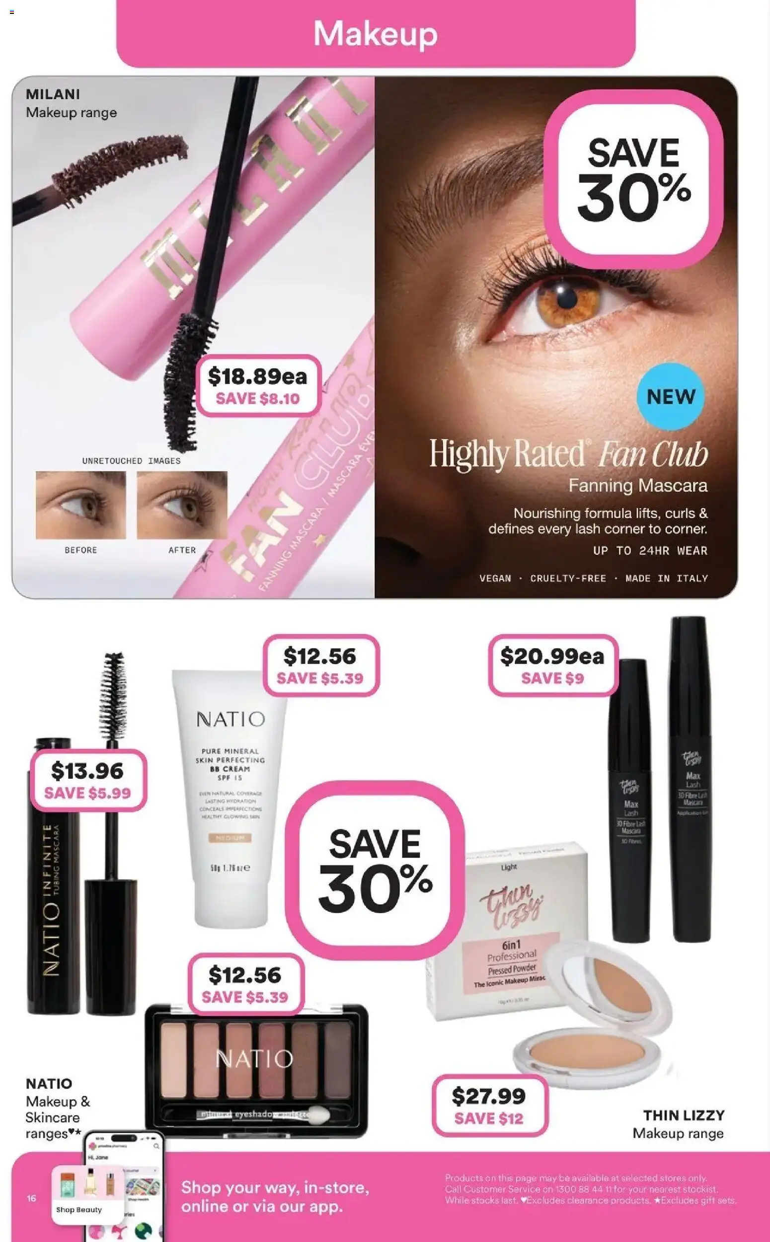 Priceline Pharmacy catalogue - valid from 27/08/2026 | Page: 16 | Products: Light, Mascara, Makeup, Fan