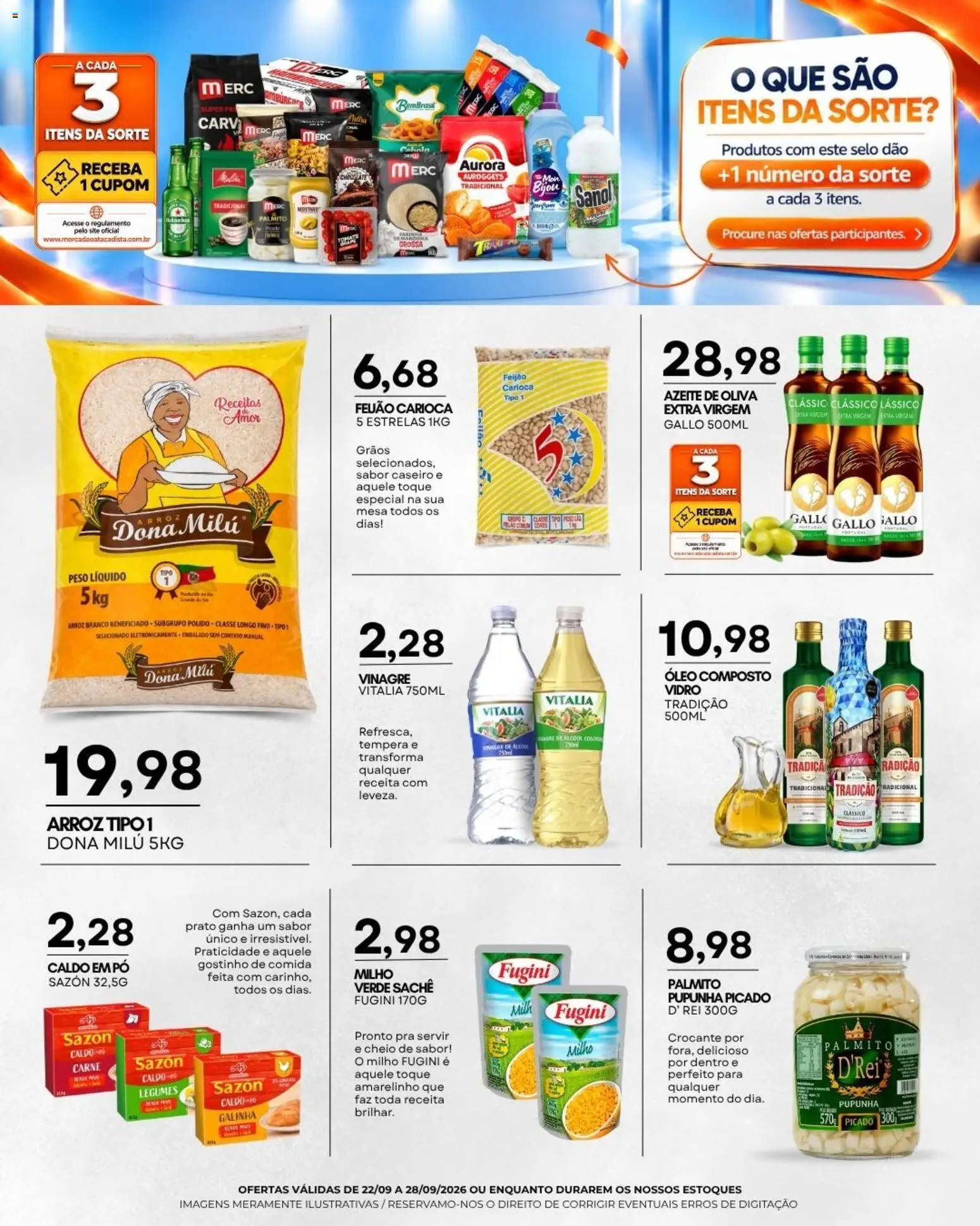 Mercadão Atacadista Folheto - válido de 22/09/2026 | Página: 4 | Produtos: Frutas, Iogurte, Cálcio