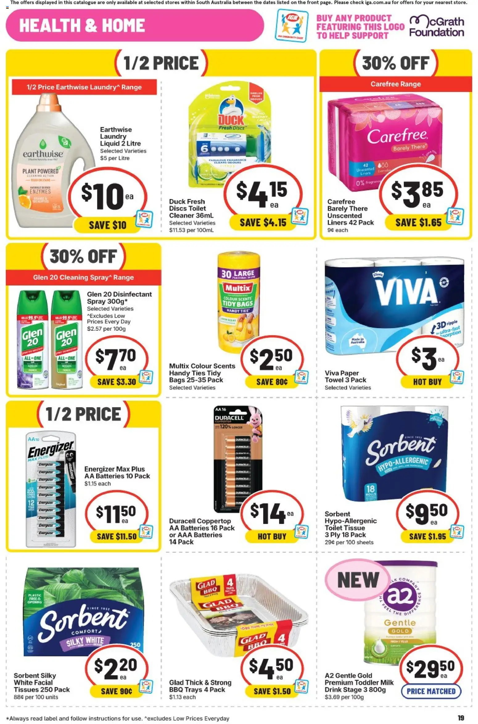 IGA catalogue - valid from 16/09/2026 | Page: 16 | Products: Fragrance, Milk, Duck, Batteries