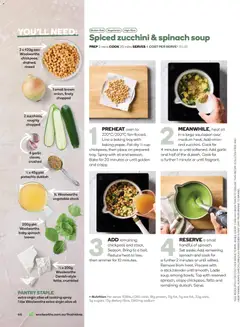 Preview of Woolworths Fresh Ideas magazine - valid from 01.05.2026 | Page: 66 | Products: Olive oil, Spinach, Zucchini, Oven