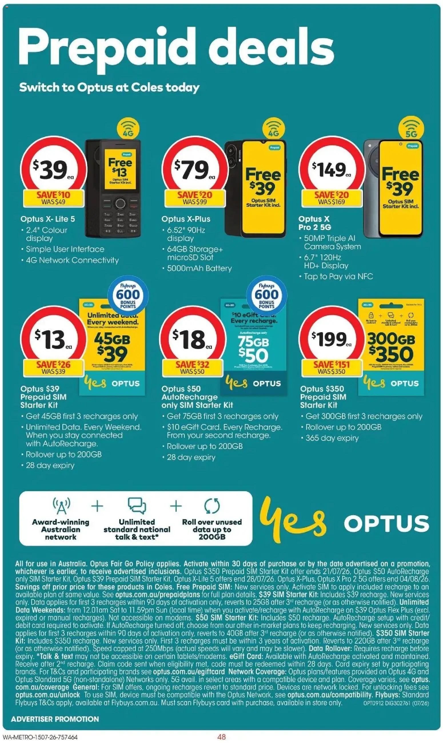 Coles catalogue - valid from 15/07/2026 | Page: 48 | Products: Tap, Date, Device, Camera