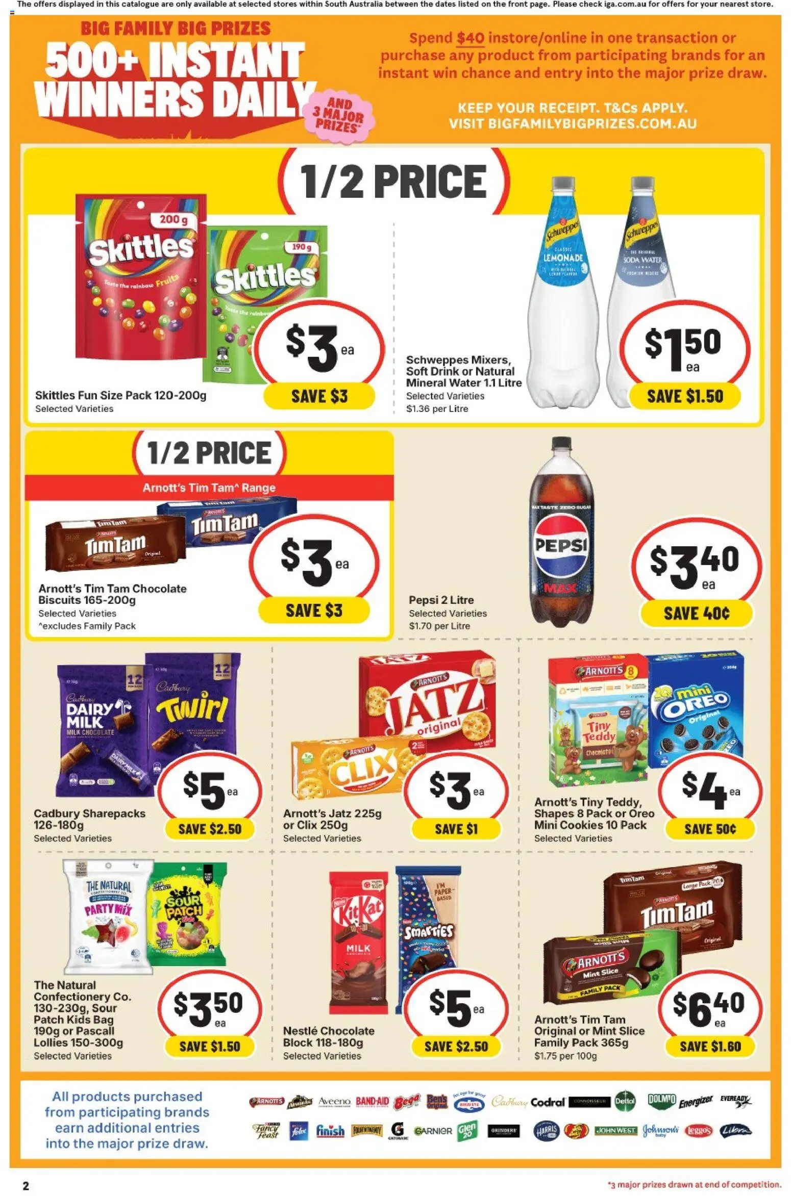 IGA catalogue - valid from 15/07/2026 | Page: 2 | Products: Powder, Nappies, Stain remover, Multipurpose