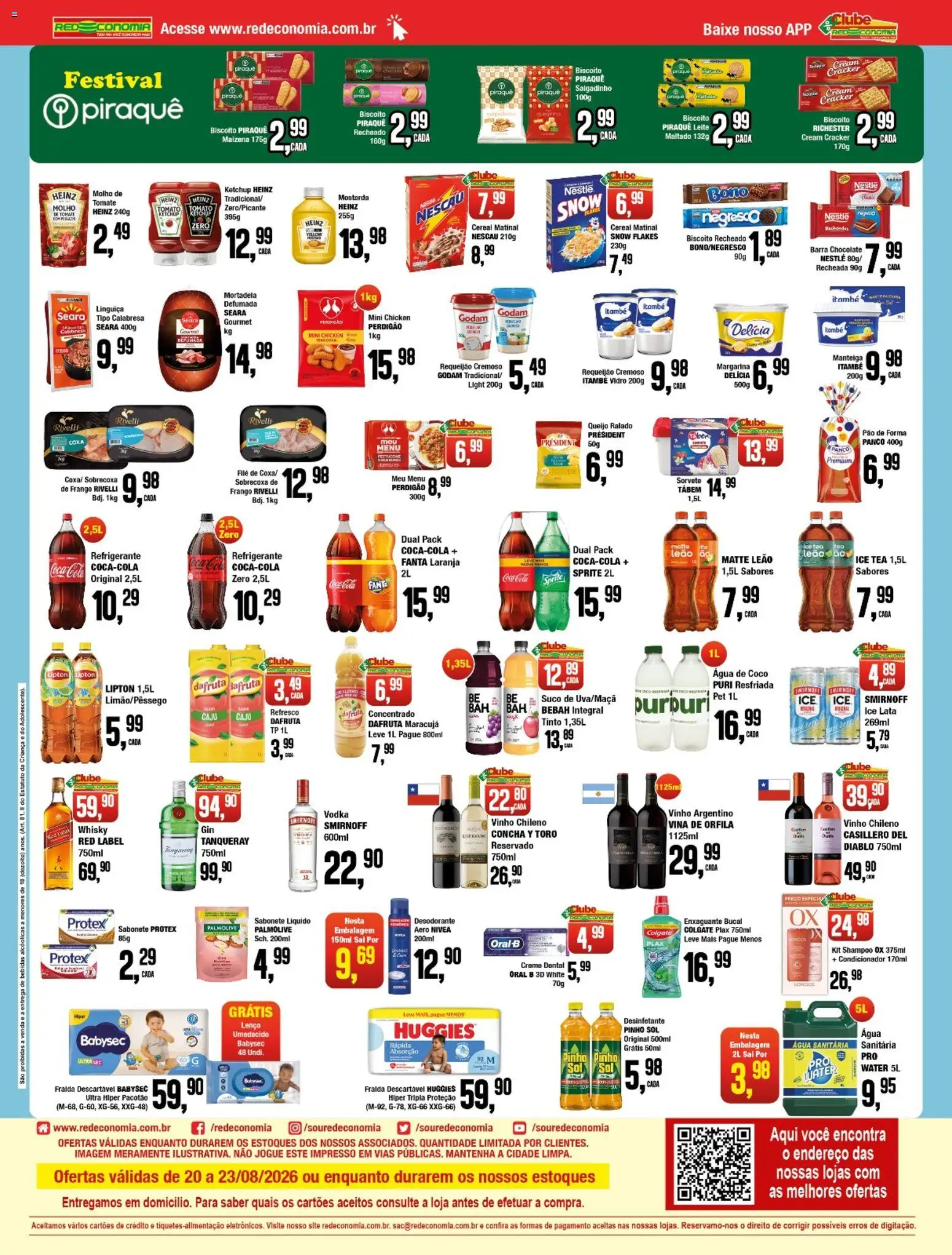 RedEconomia Folheto - válido de 20/08/2026 | Página: 2 | Produtos: Fanta, Lenço, Pão de forma, Margarina
