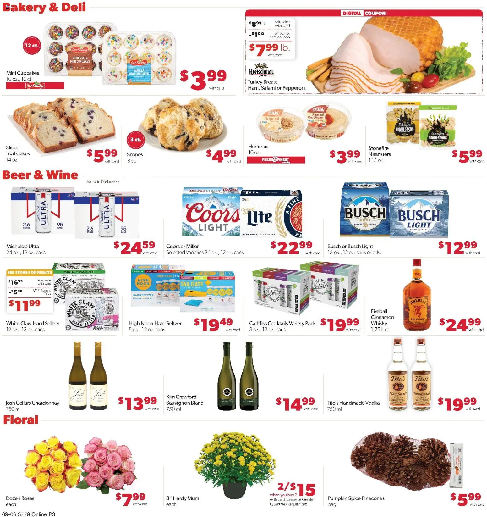 Family Fare Weekly Ad - NE - valid from 09/06/2026 | Page: 7 | Products: Turkey, Wine, Beer, Pumpkin