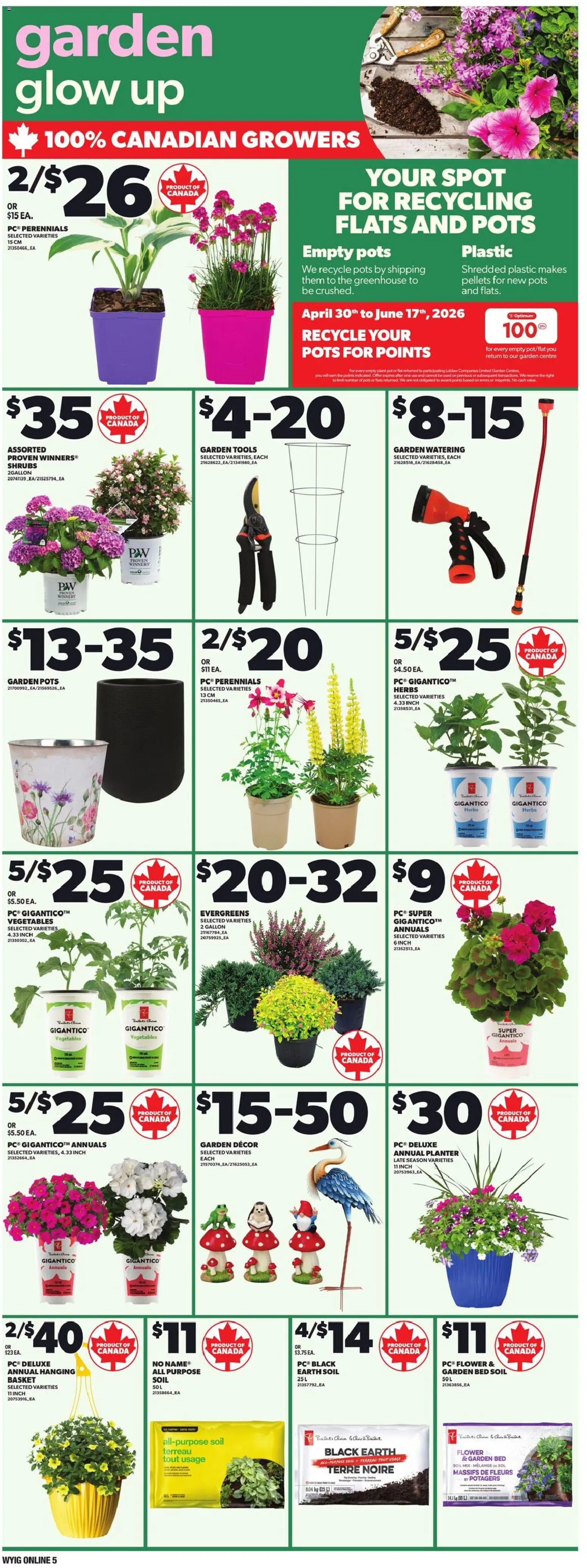 Loblaws flyer valid from 04.06.2026 | Page: 9 | Products: Bed, Basket