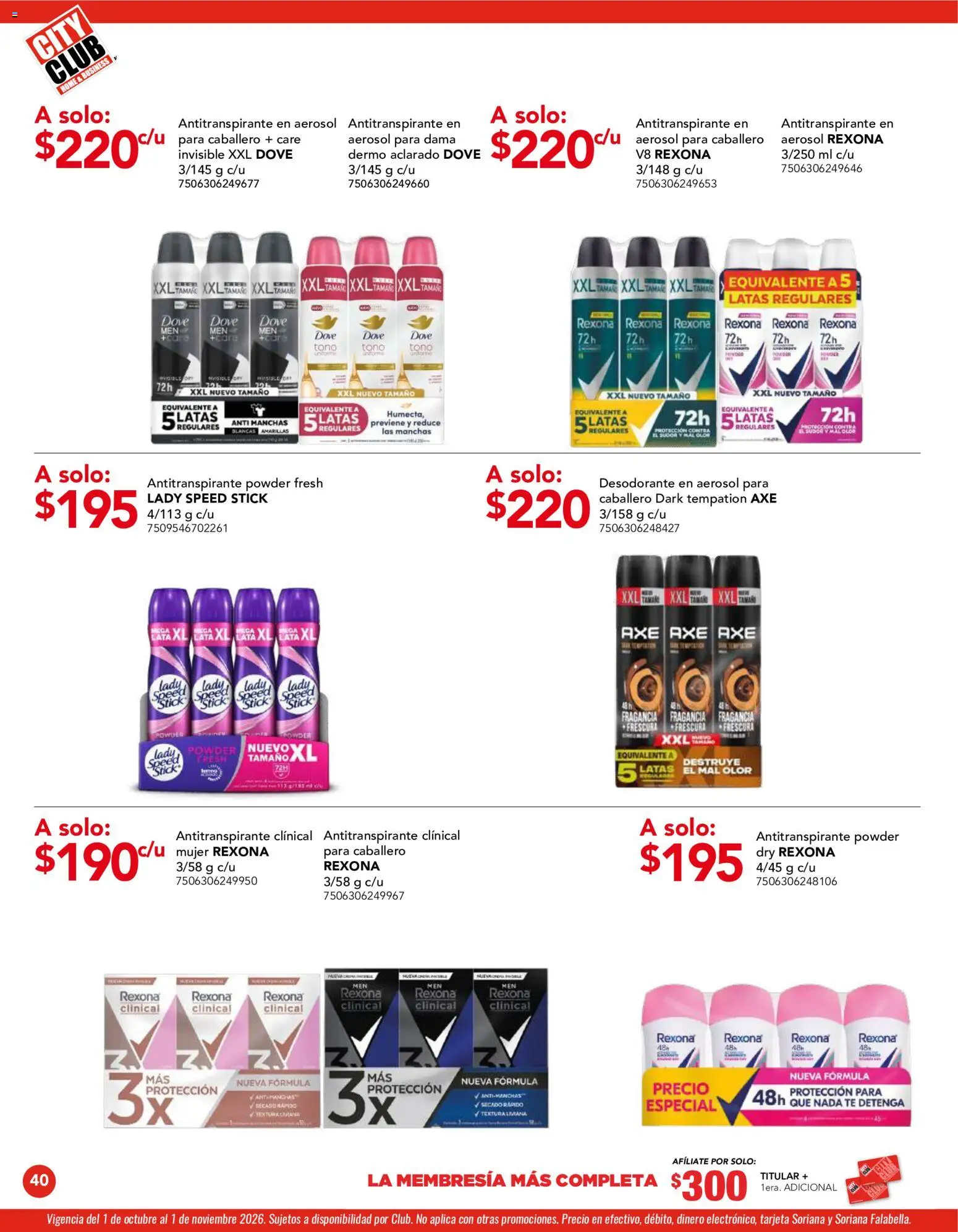 Nuevas ofertas de City Club válidas en toda la República Mexicana desde el 01/10/2026. ¡Encuentra las mejores ofertas en City Club catálogo! | Página: 40