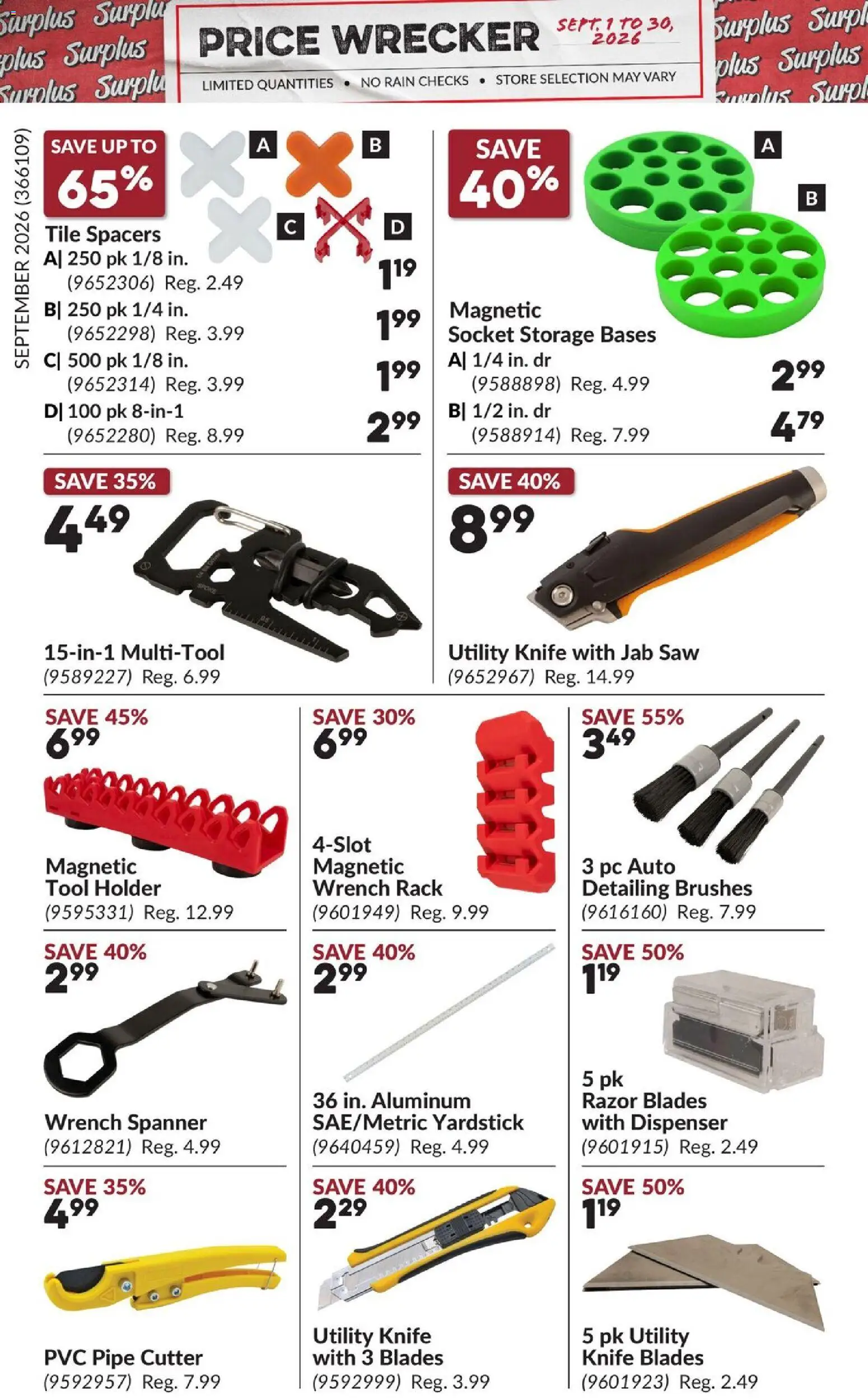 Princess Auto flyer valid from Sep 1, 2026 | Page: 29 | Products: PC, Cutter, Socket