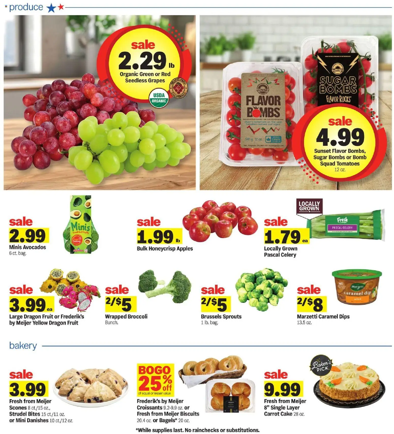 Meijer Weekly Ad - MI - valid from 08/12/2026 | Page: 6 | Products: Fruit, Celery, Grapes, Seedless grapes