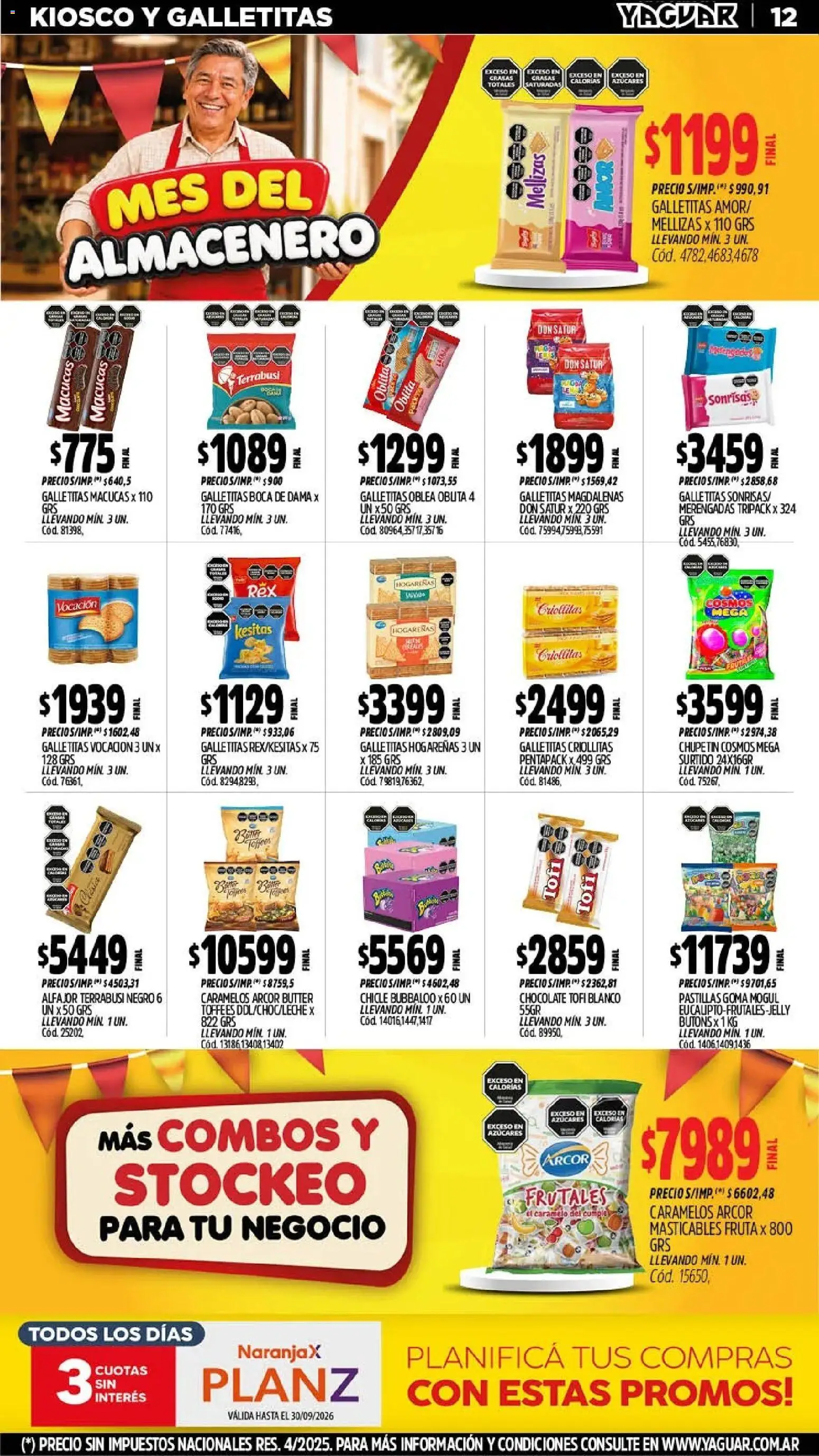 Yaguar - Oferta Semanal Parque Chacabuco │ válido desde el 28/09/2026 | Página: 12 | Productos: Chocolate, Chicle, Fruta, Alfajor