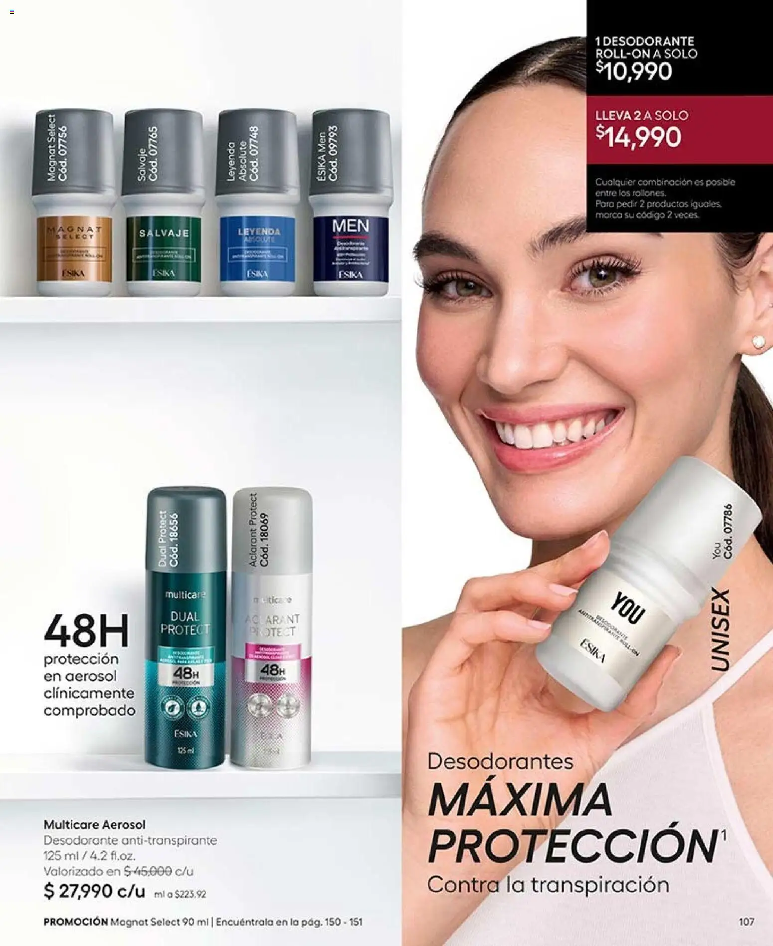 Ésika revista - valida desde el 07/09/2026 | Página: 109 | Productos: Combinación, Desodorante, Antitranspirante