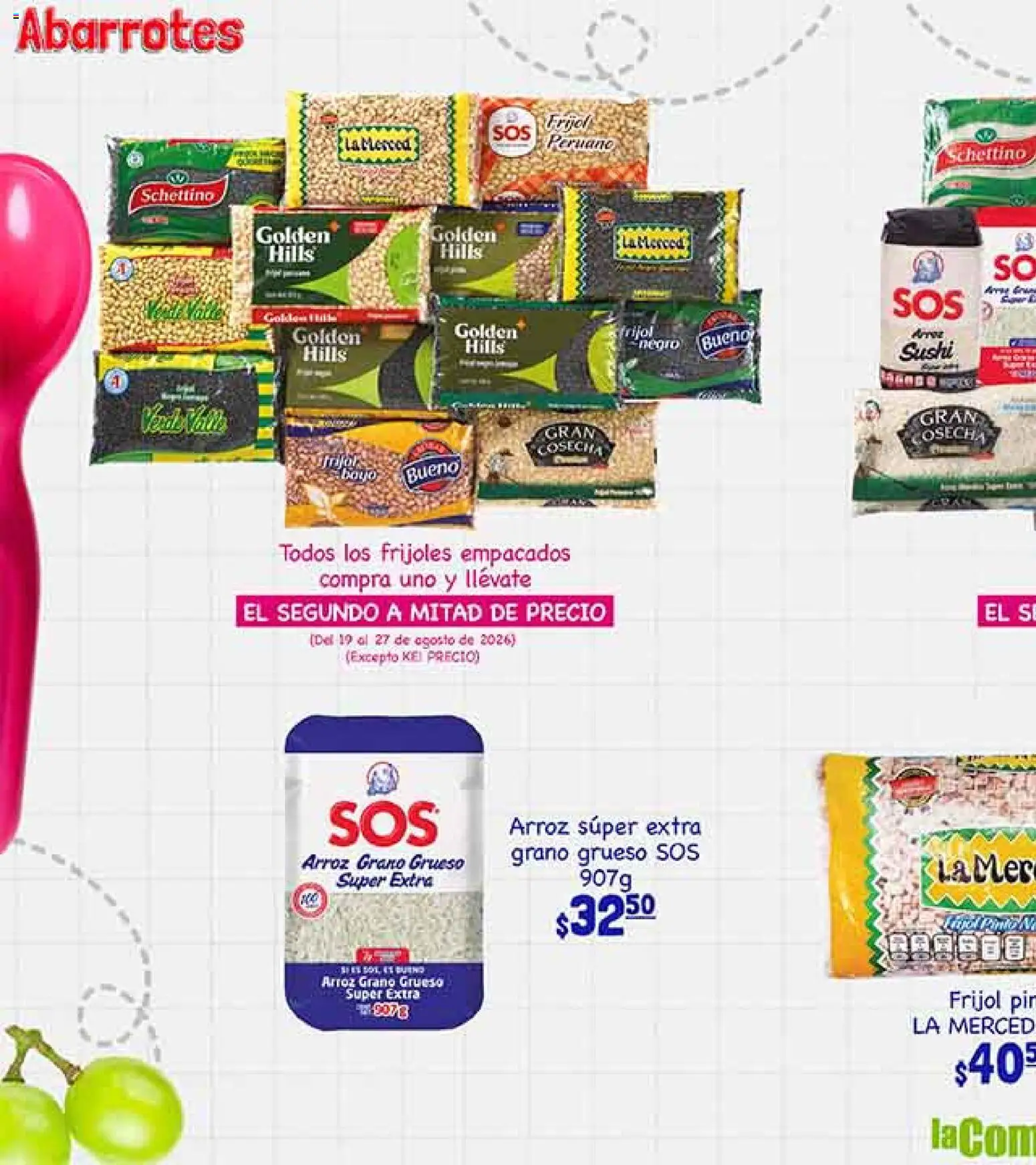 Nuevas ofertas de La Comer válidas en toda la República Mexicana desde el 19/08/2026. ¡Encuentra las mejores ofertas en La Comer folleto! | Página: 54 | Productos: Frijoles, Arroz, Sushi