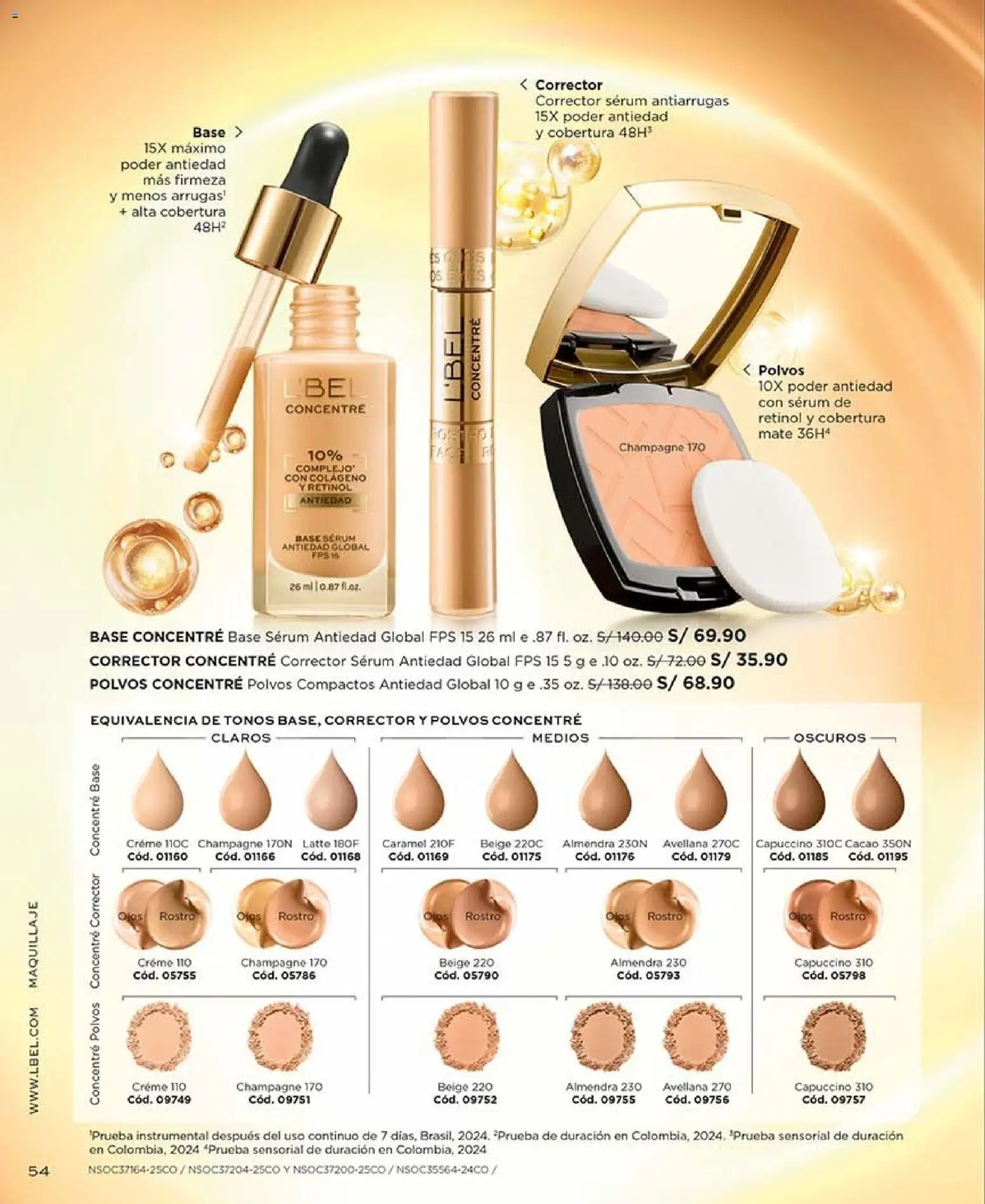 Catálogo L'Bel válido desde 03/10/2026 | Página: 54 | Productos: Cacao, Maquillaje, Corrector