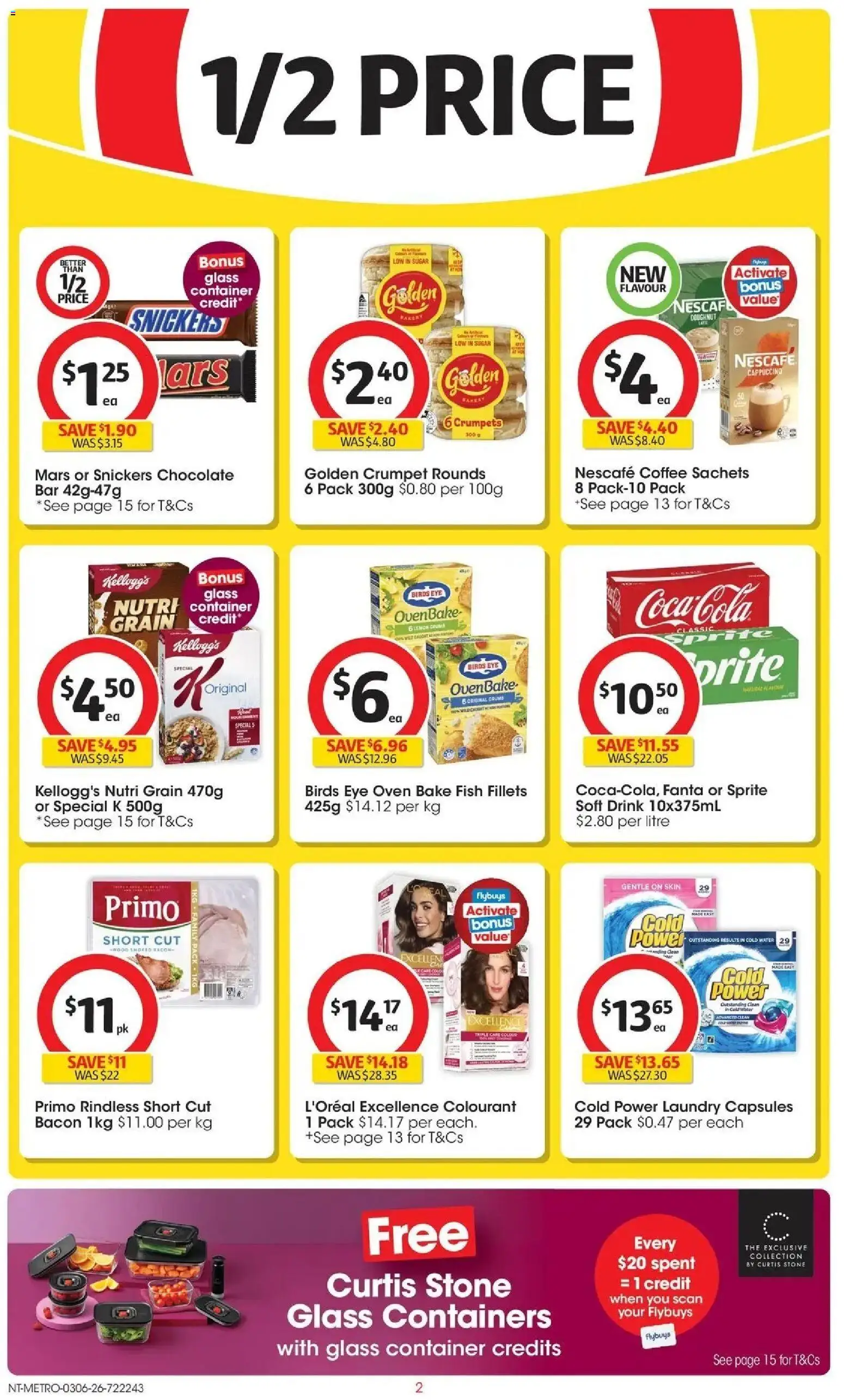 Coles catalogue - valid from 02.06.2026 | Page: 2 | Products: Bacon, Nescafe, Laundry, Oven