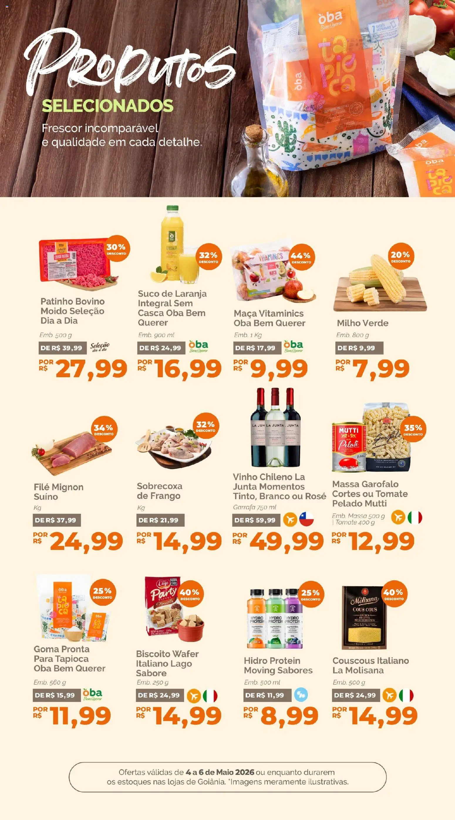 Oba Hortifruti Folheto - válido de 04.05.2026 | Página: 4 | Produtos: Milho verde, Maiô, Massa, Frango