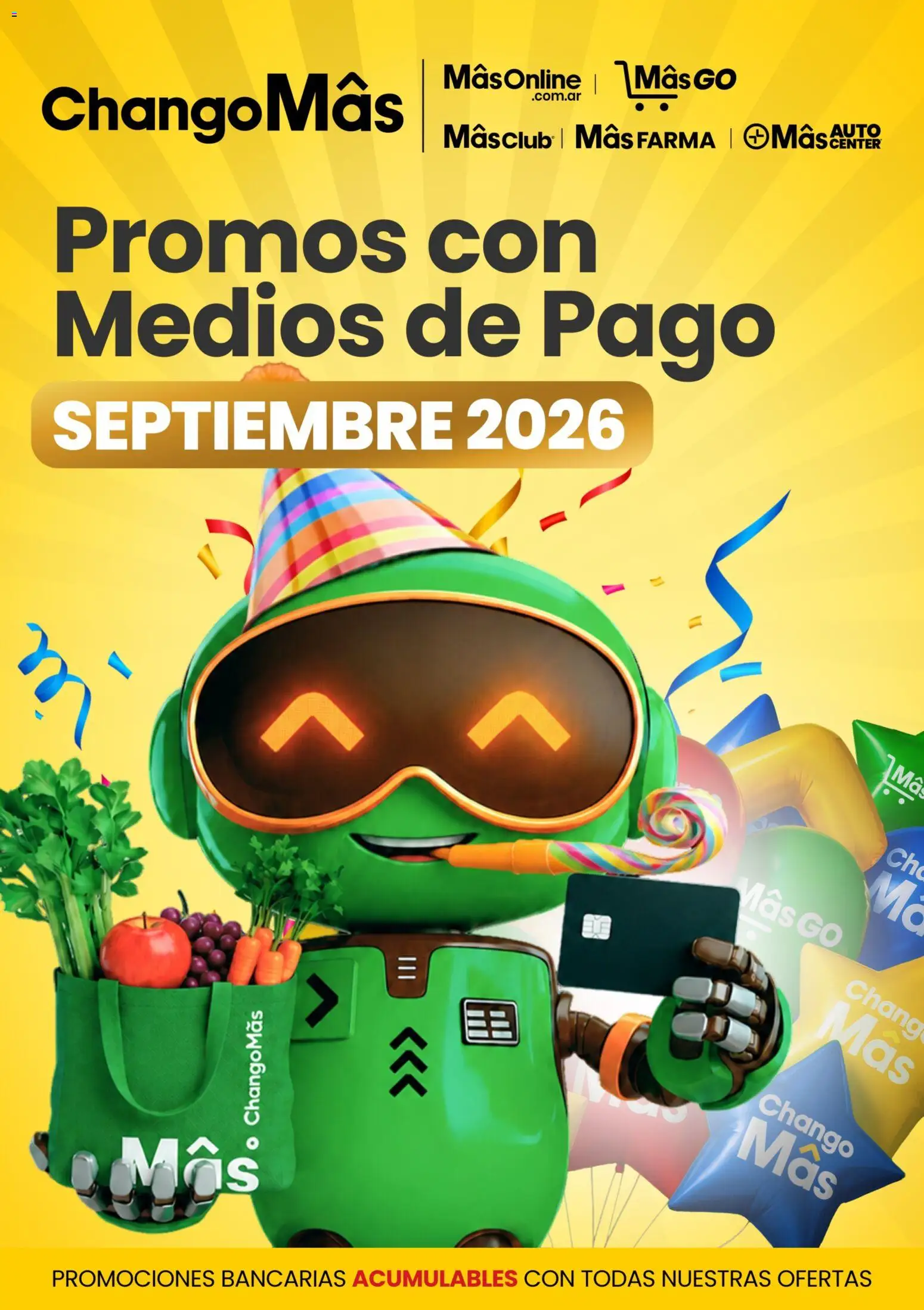 Changomas - Medios de pago │ válido desde el 01/09/2026 | Página: 1