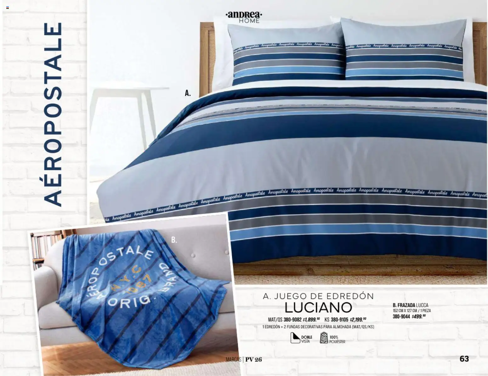 Nuevas ofertas de Andrea válidas en toda la República Mexicana desde el 25/01/2026. ¡Encuentra las mejores ofertas en Andrea catálogo Home! | Página: 63 | Productos: Juego, Almohada
