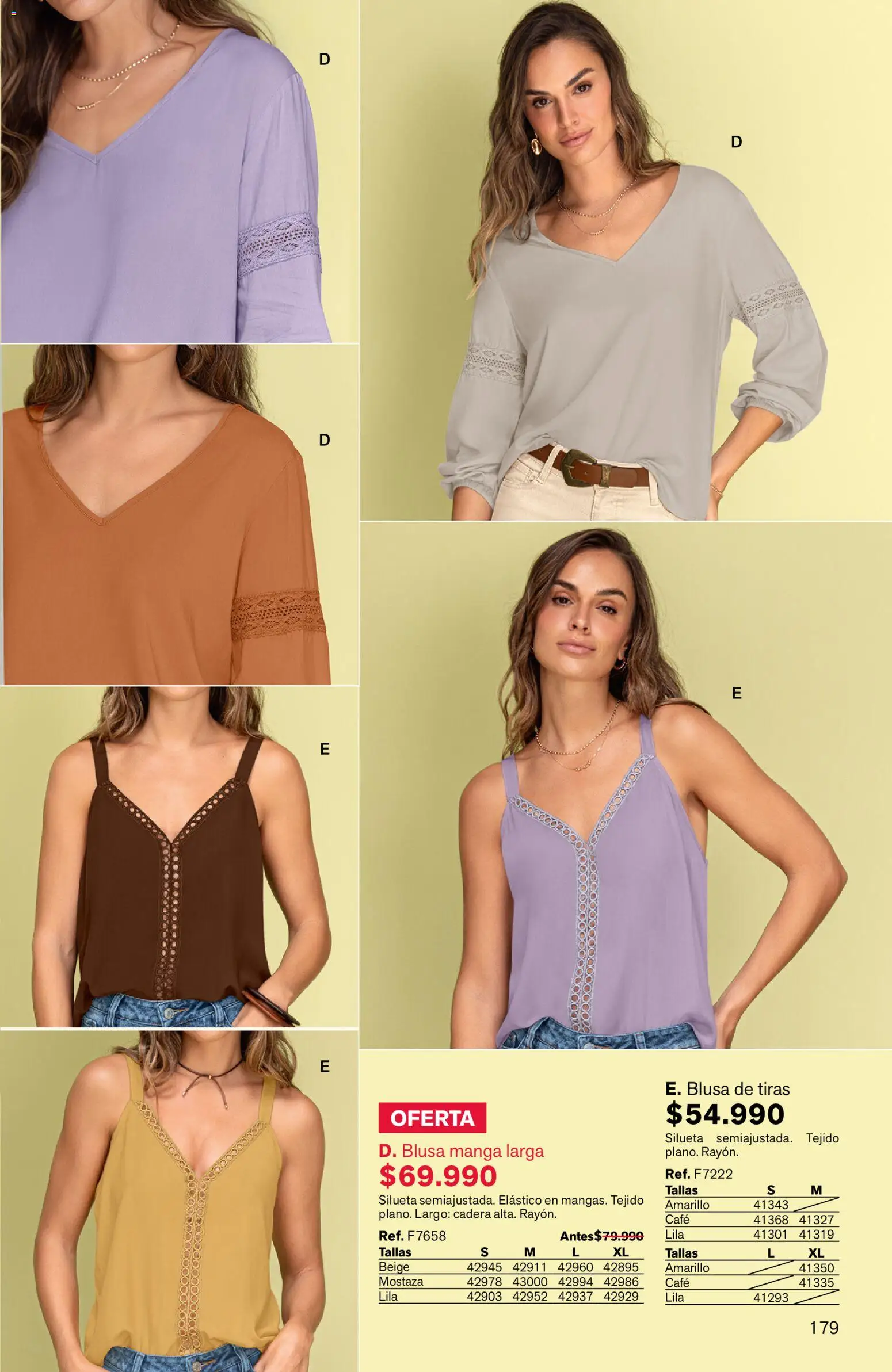 Leonisa revista - valida desde el 24/08/2026 | Página: 179 | Productos: Mostaza, Blusa, Café