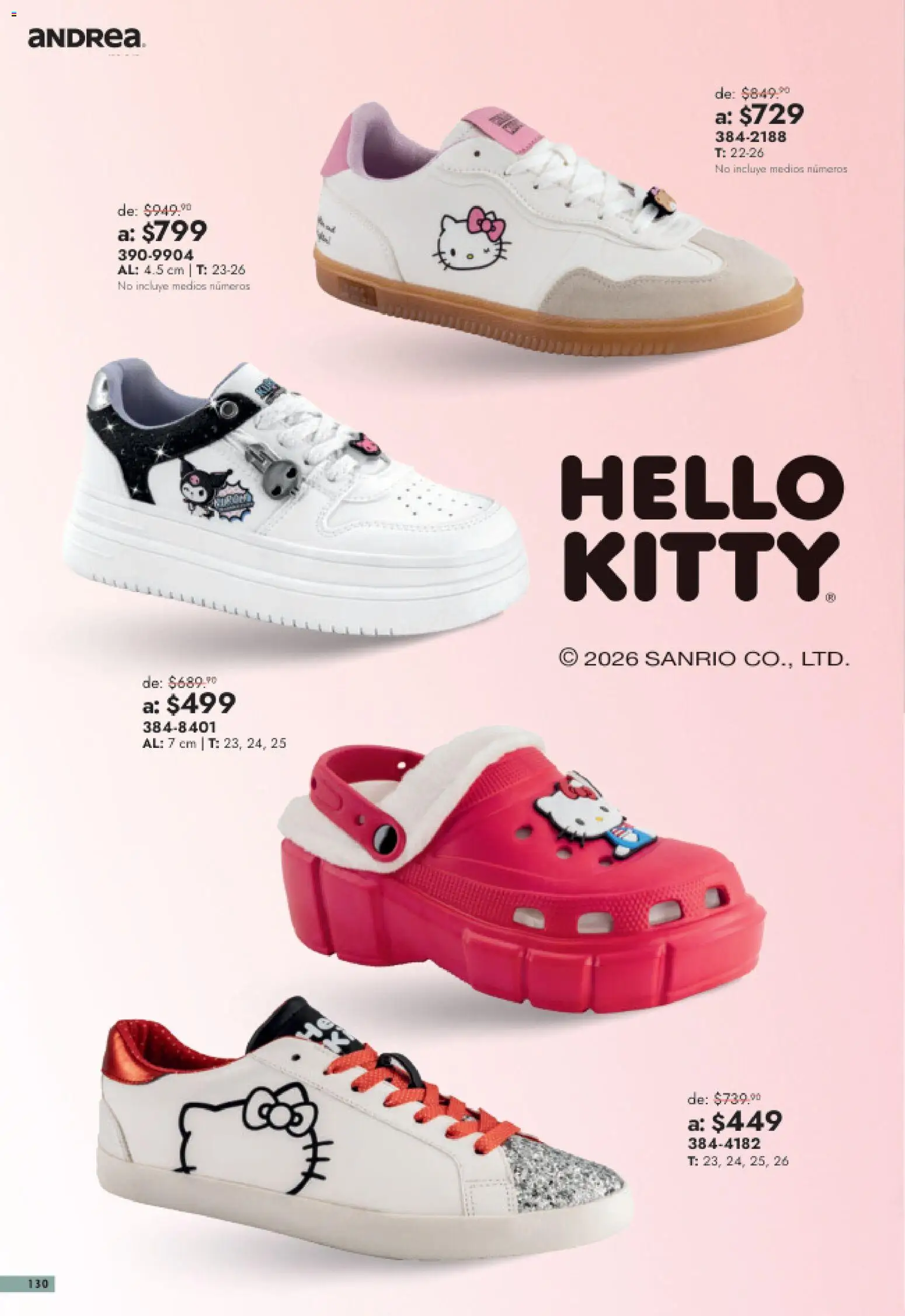 Nuevas ofertas de Andrea válidas en toda la República Mexicana desde el 26/07/2026. ¡Encuentra las mejores ofertas en Andrea catálogo Outlet! | Página: 130