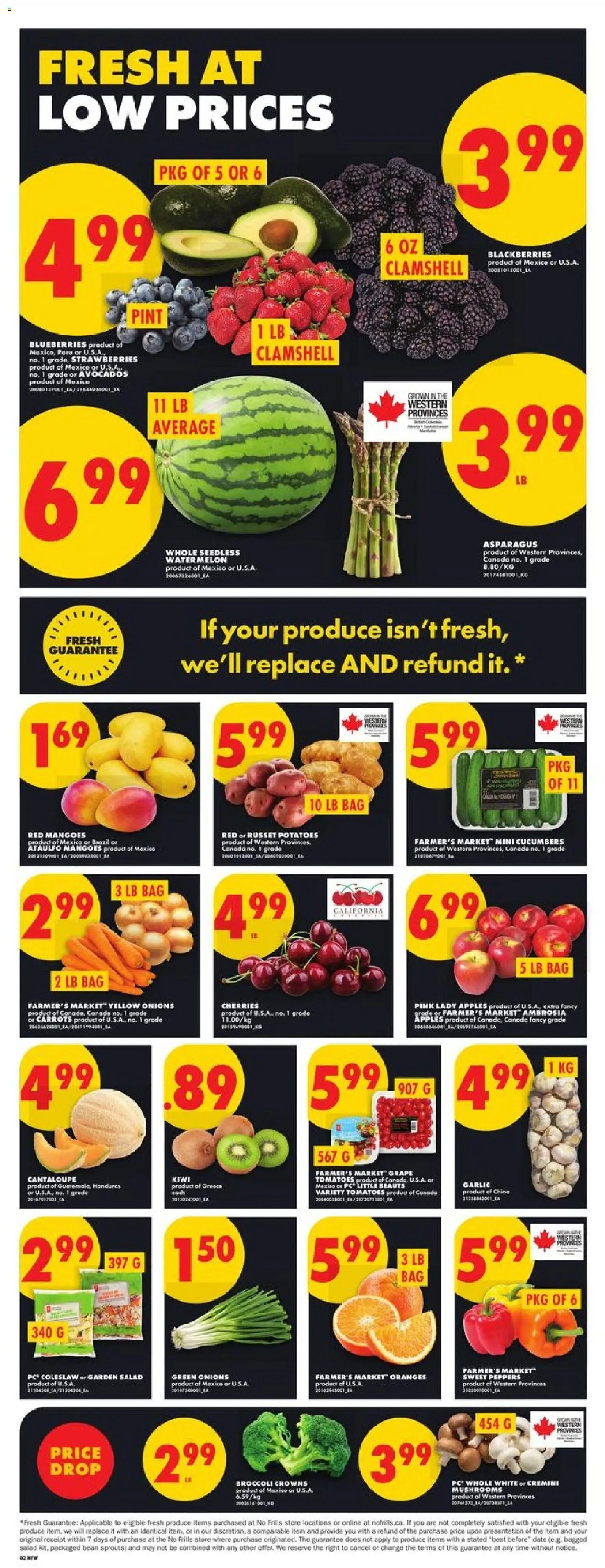 No Frills flyer valid from 28.05.2026 | Page: 2 | Products: Strawberries, Cucumbers, Apples, Oranges