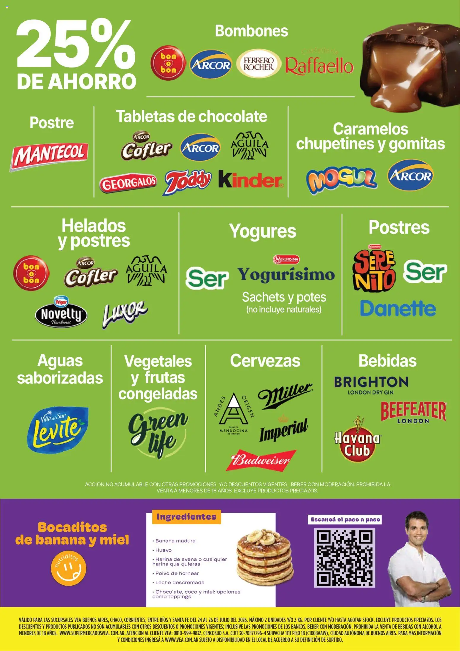 Vea - Fin de semana de ahorro │ válido desde el 24/07/2026 | Página: 5 | Productos: Banana, Harina, Gin, Chocolate