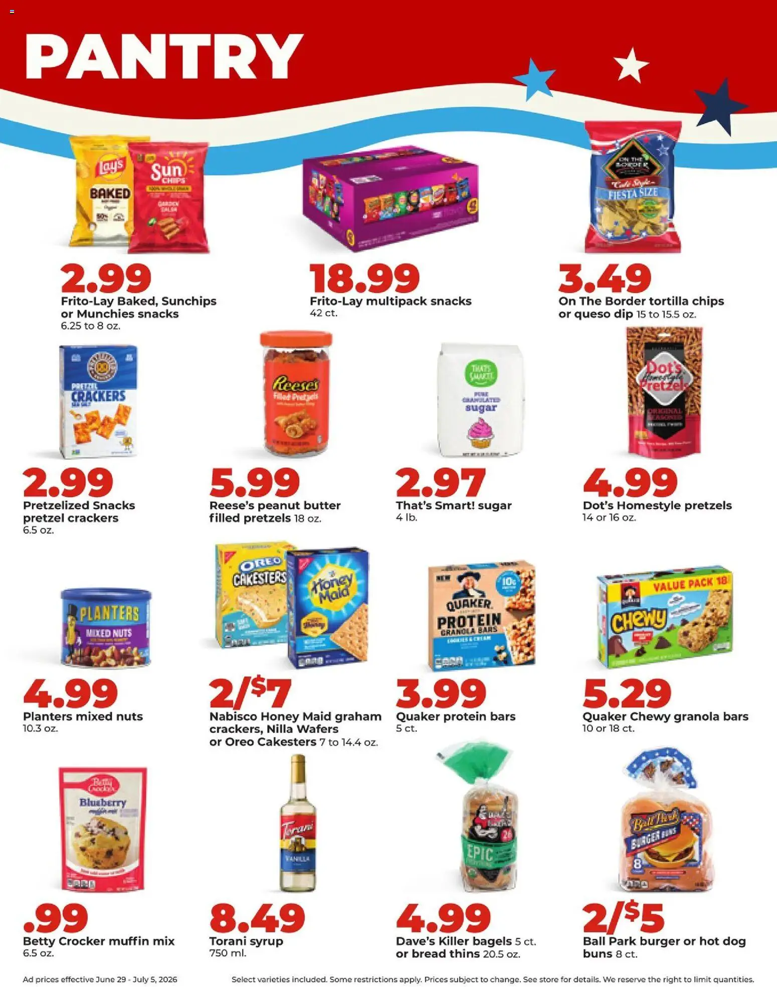 HyVee Weekly Ad - valid from 06/29/2026 | Page: 23 | Products: Butter, Bread, Chips, Nuts