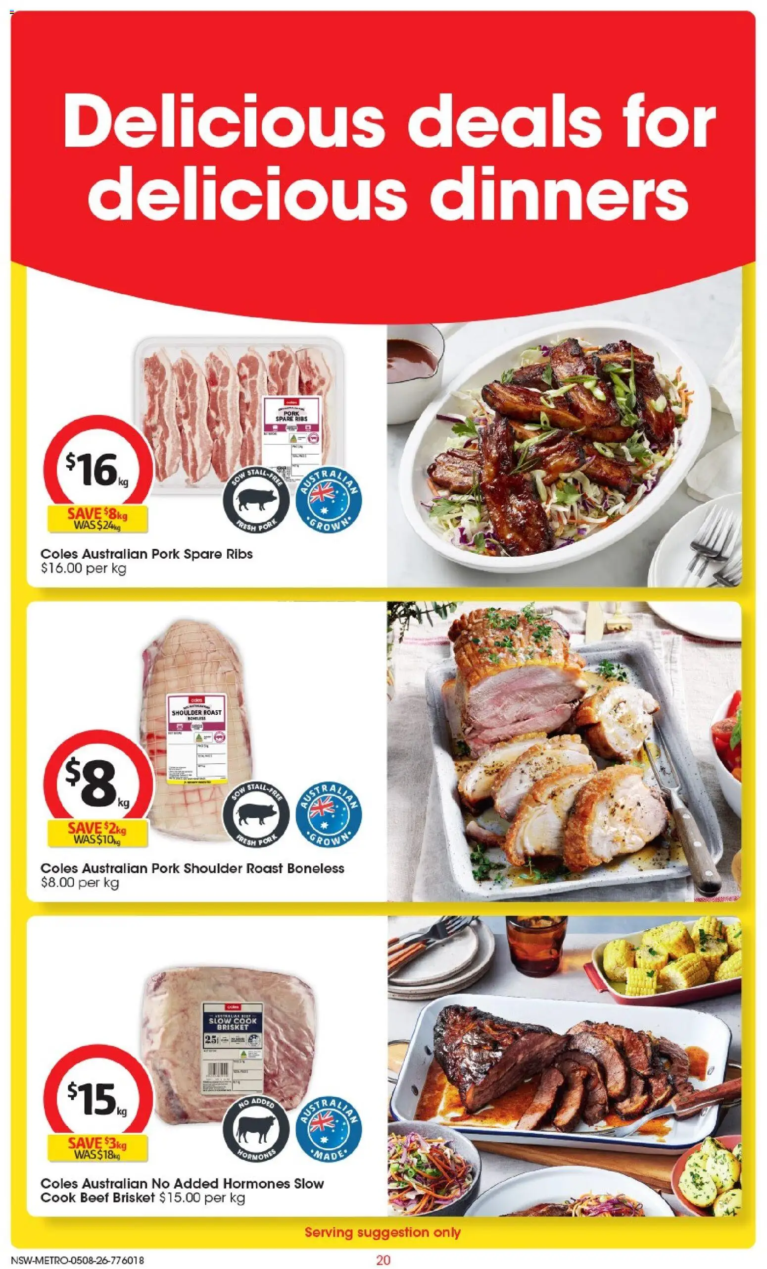 Coles catalogue - valid from 04/08/2026 | Page: 20 | Products: Pork, Beef